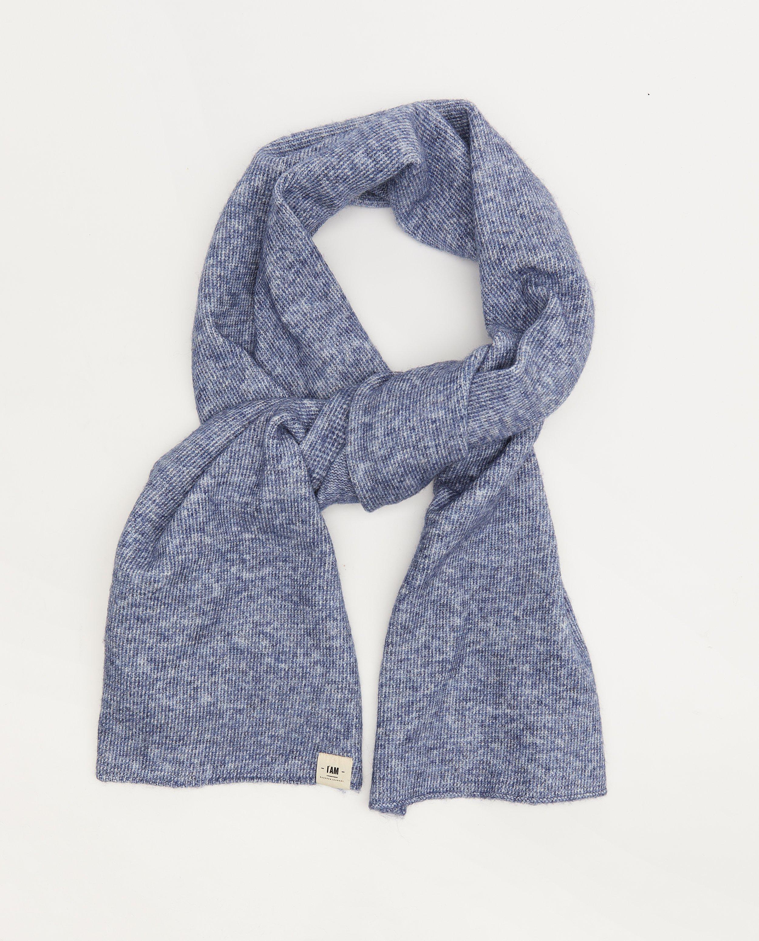 Écharpe en polyester recyclé I AM - bleue - I AM