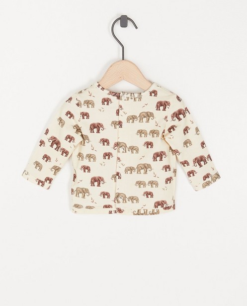 T-shirts - Longsleeve met olifantprint