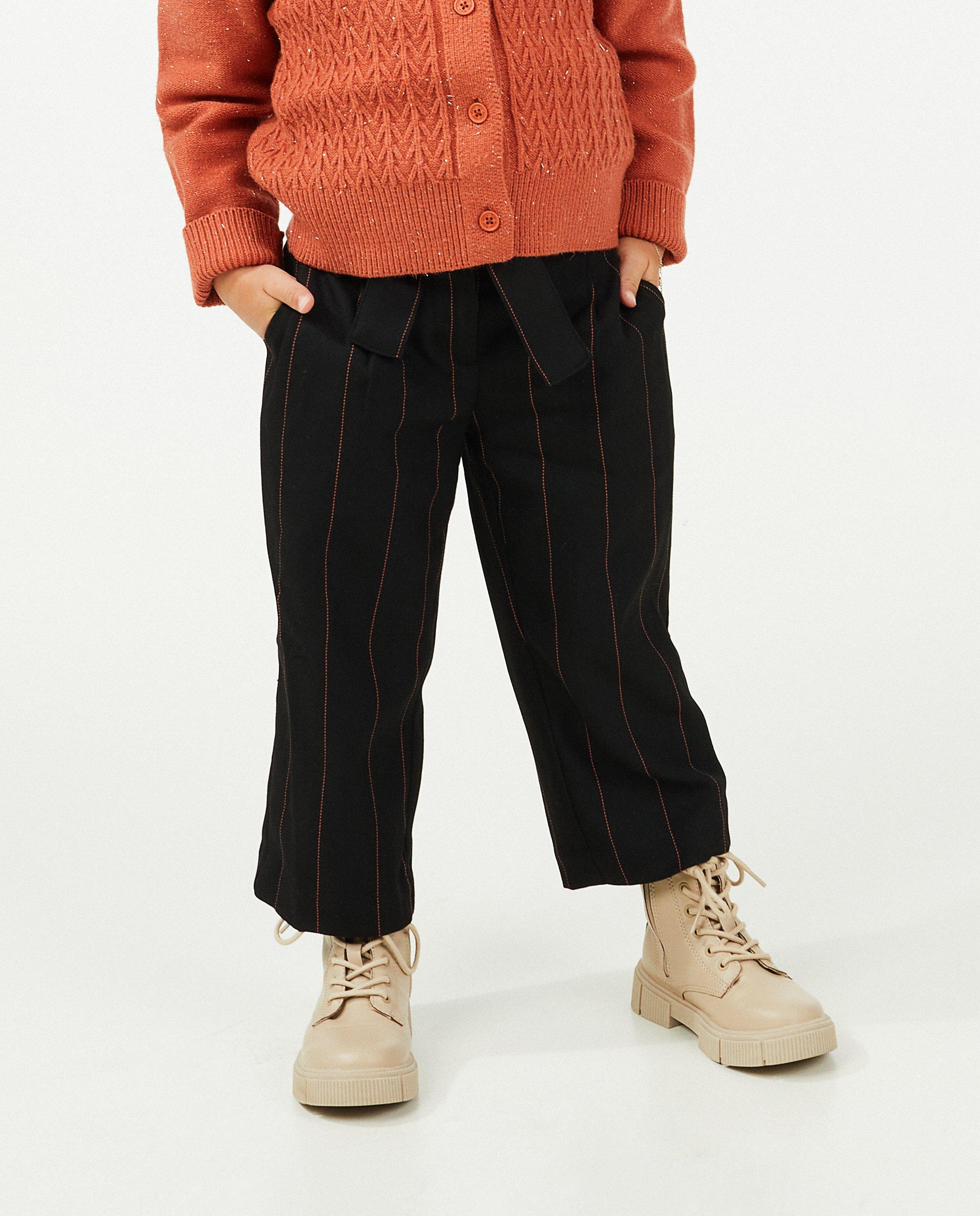 Pantalons - Pantalon noir à rayures
