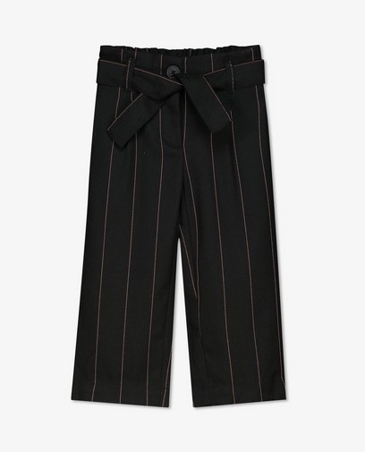Pantalon noir à rayures