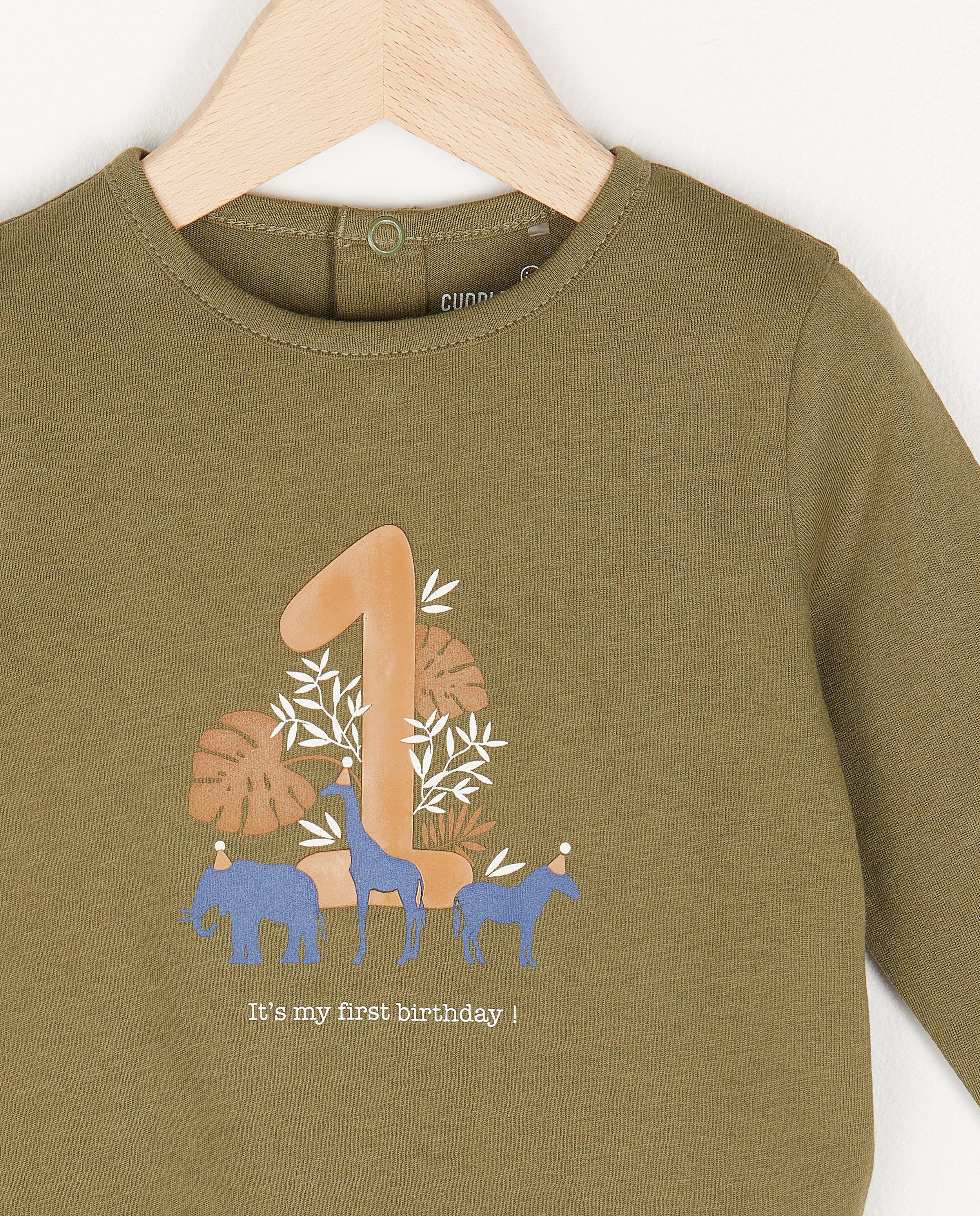 T-shirts - Kakigroene longsleeve