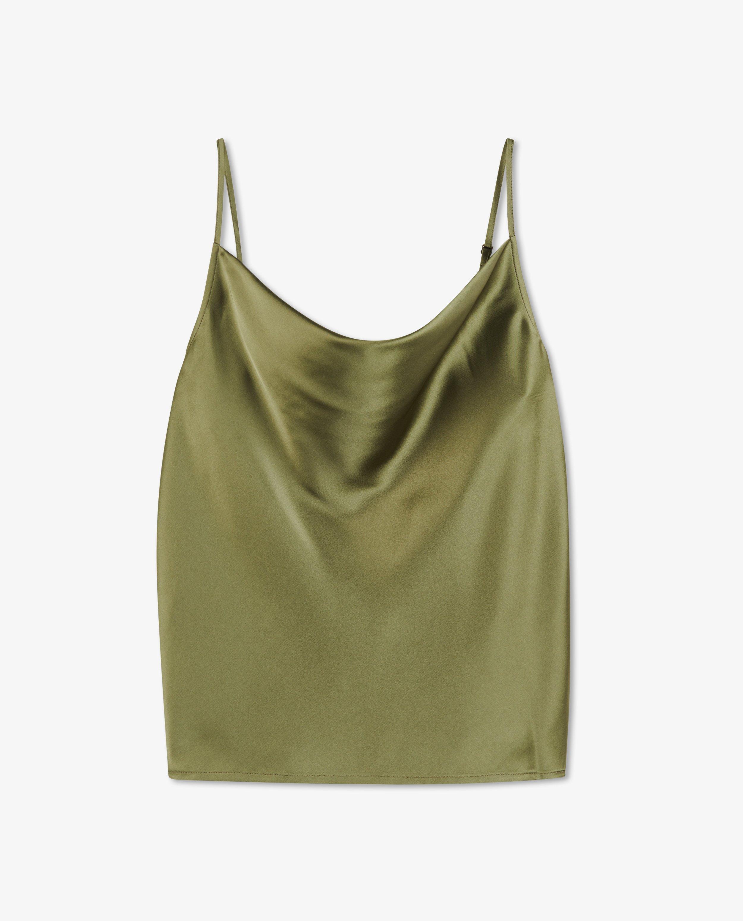 Satijnen spaghettitop Sora - Product Detail - khaki - afbeelding nummer 5