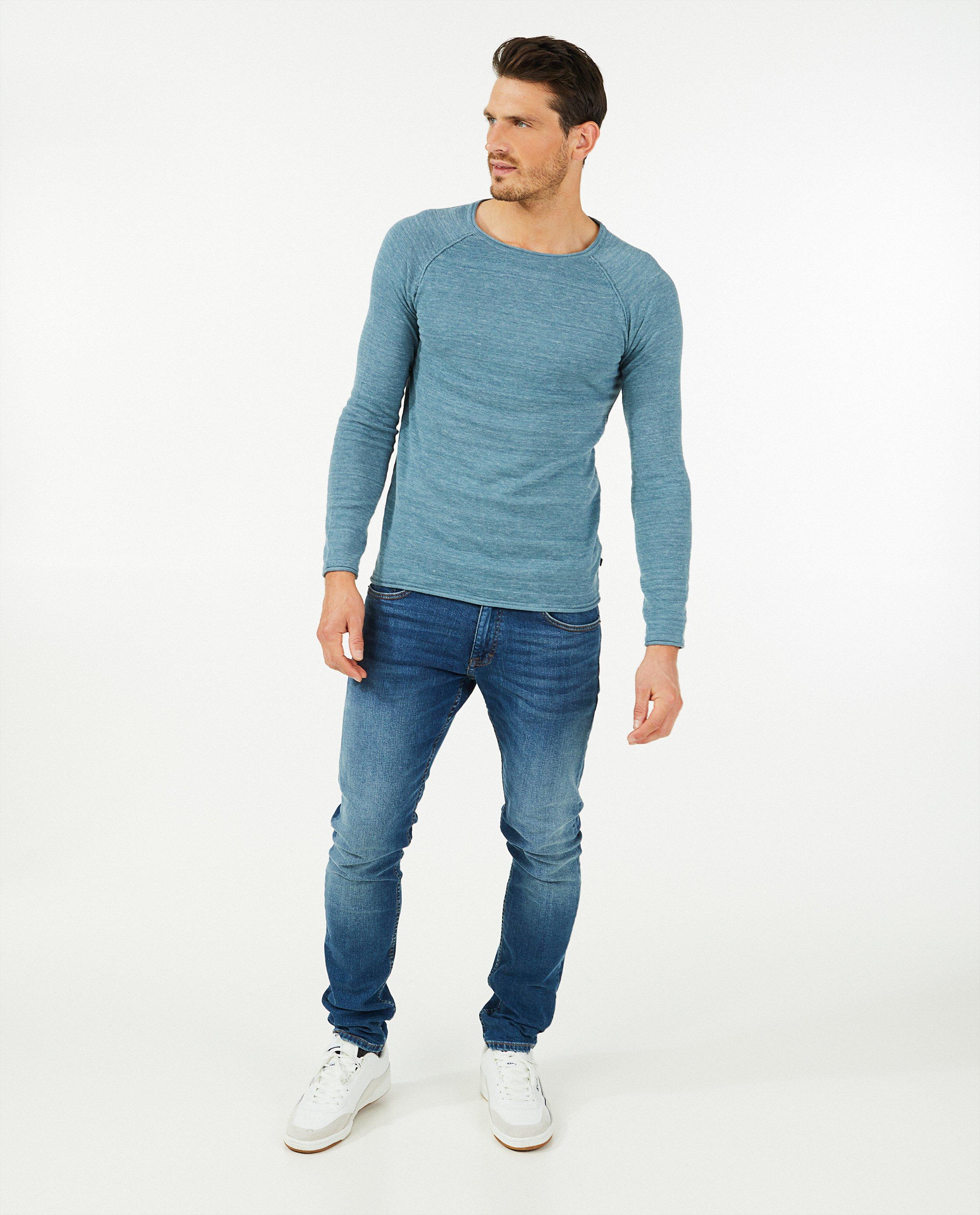 Dun truitje in blauw QS by s.Oliver - gemêleerd - S. Oliver