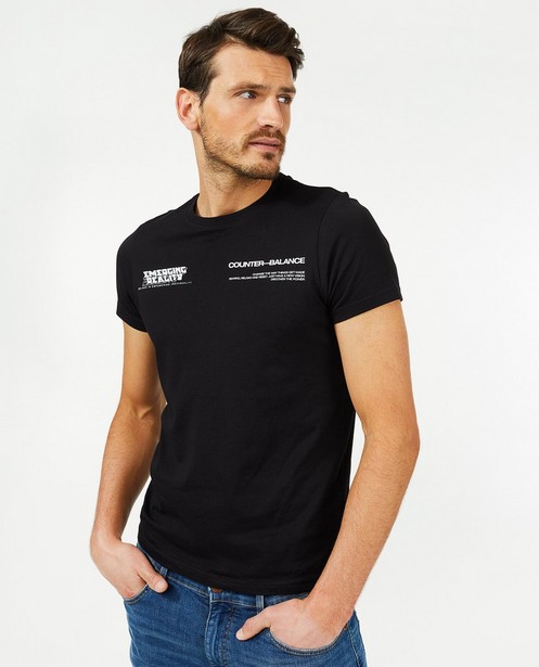 T-shirts - T-shirt noir à imprimé QS by s.Oliver