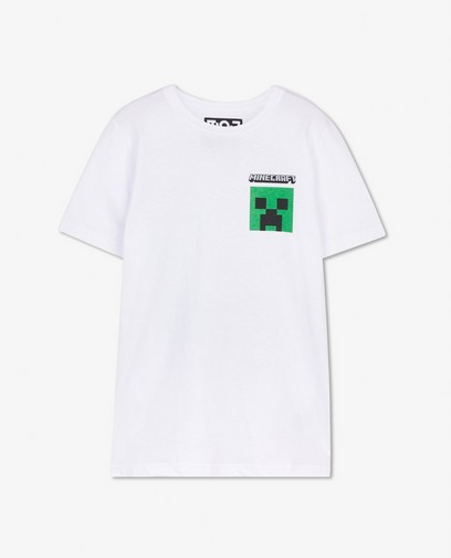 Unisex Minecraft-shirt in wit