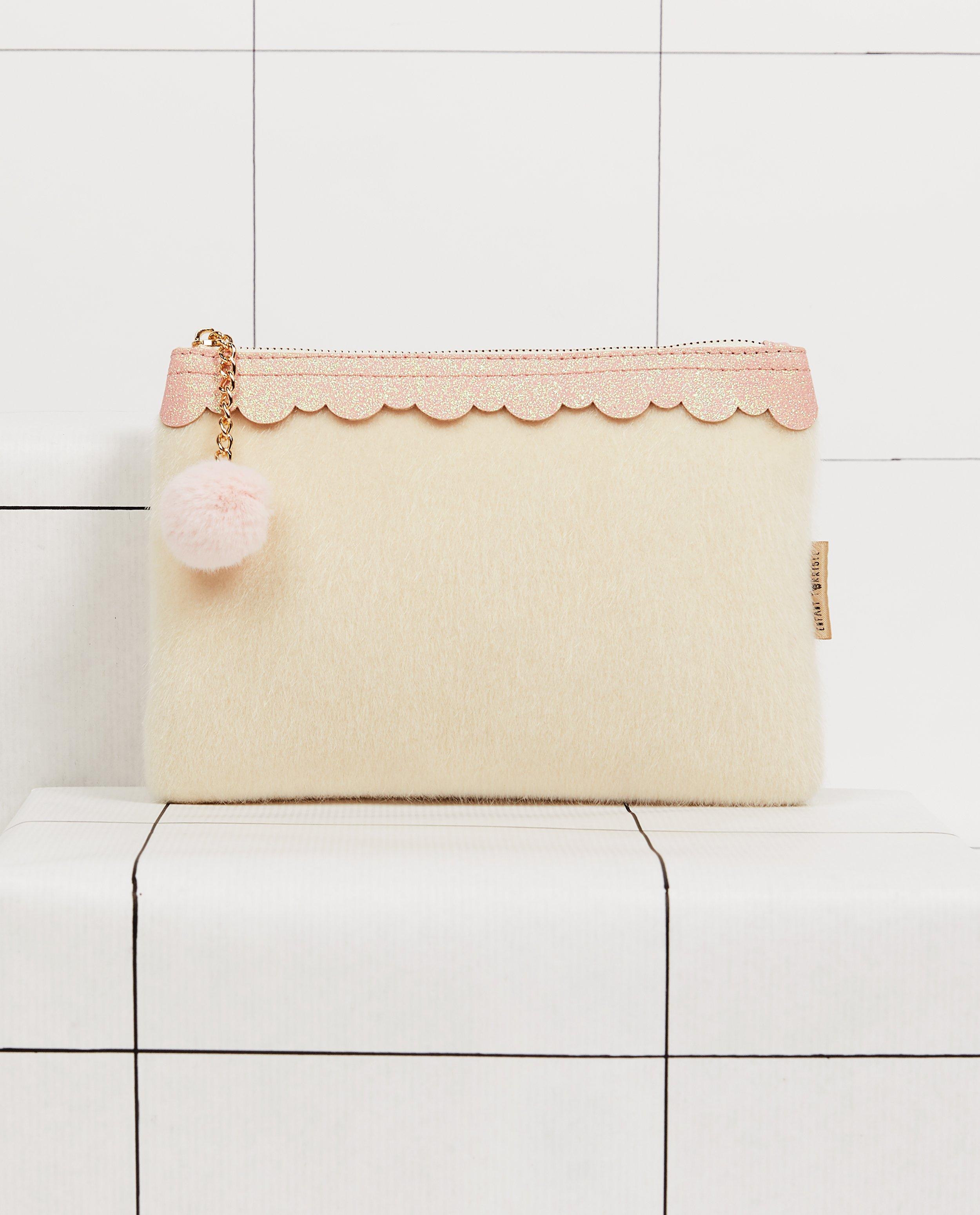 Plumier avec pompon Enfant Terrible - rose clair - JBC