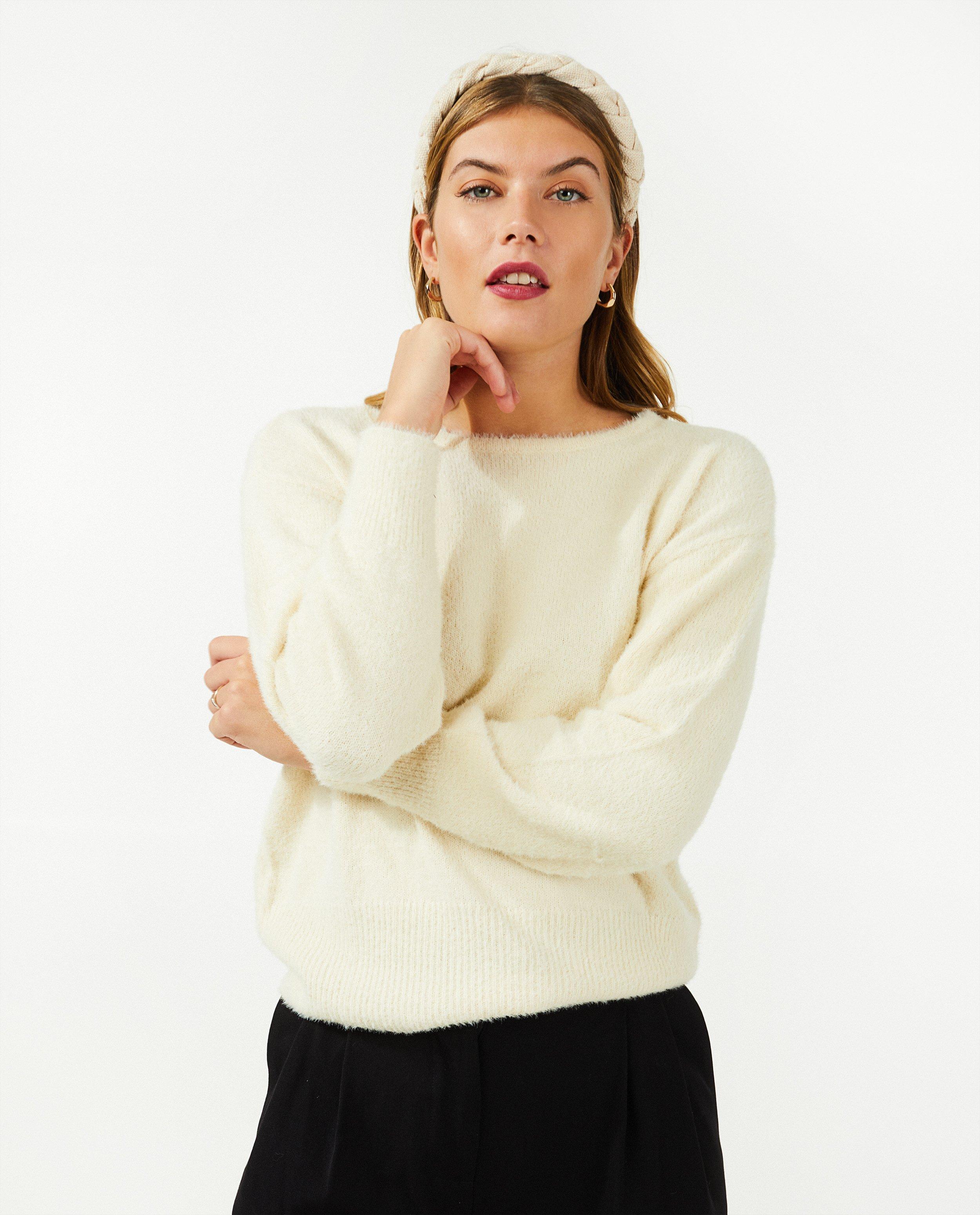 Pulls - Pull noir avec de la dentelle Sora