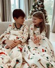 Nachtkleding - Beige kerstpyjama, 7-14 jaar
