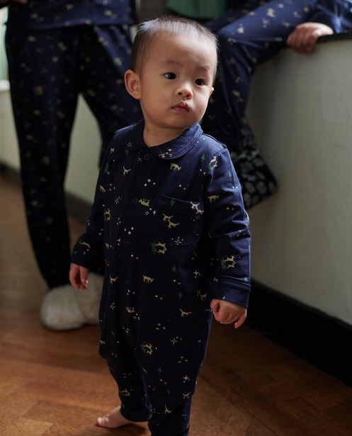 Pyjama de Noël bleu, bébés - null - Familystories