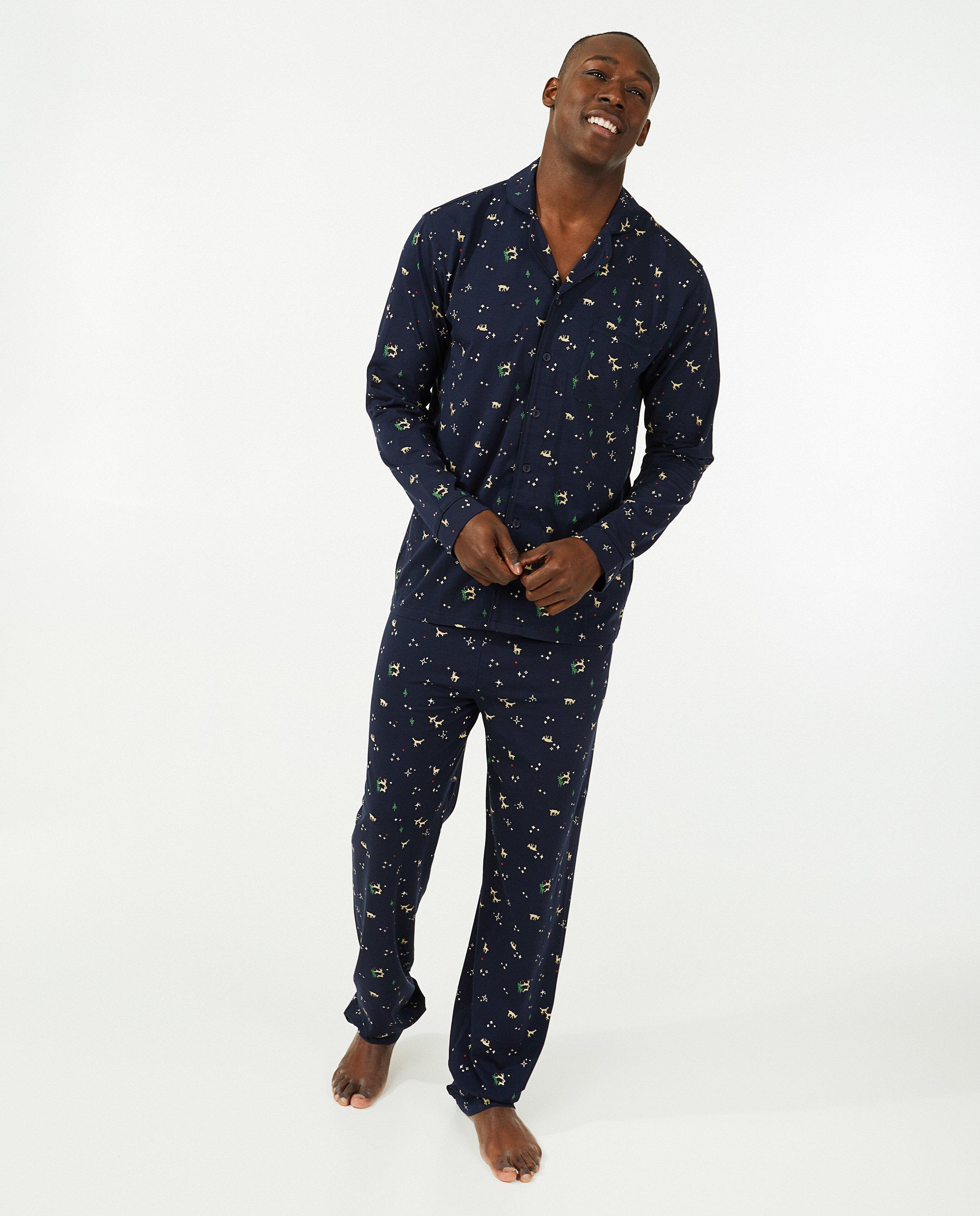 Pyjama de Noël bleu, hommes - null - Familystories