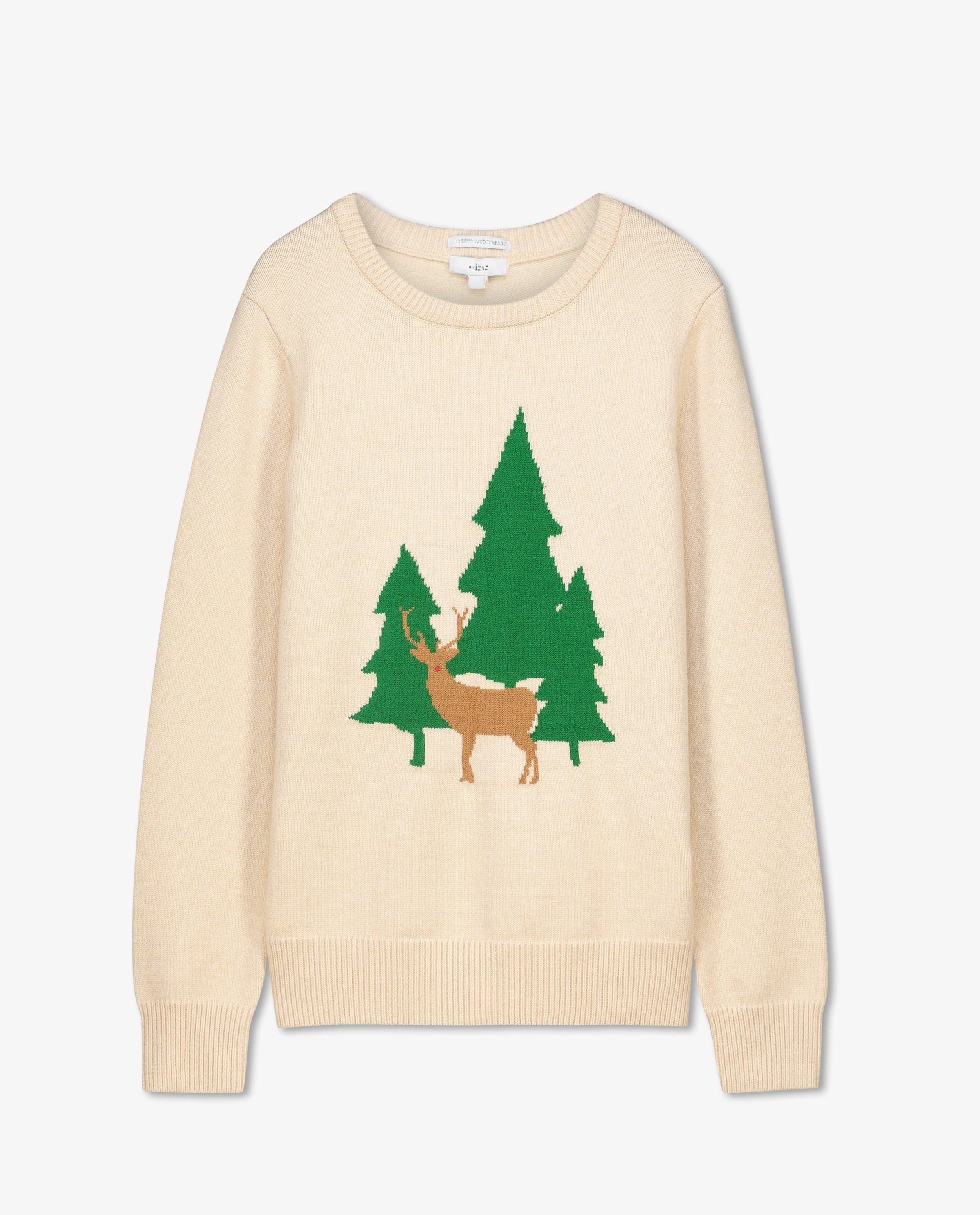 Truien - Beige kersttrui, dames