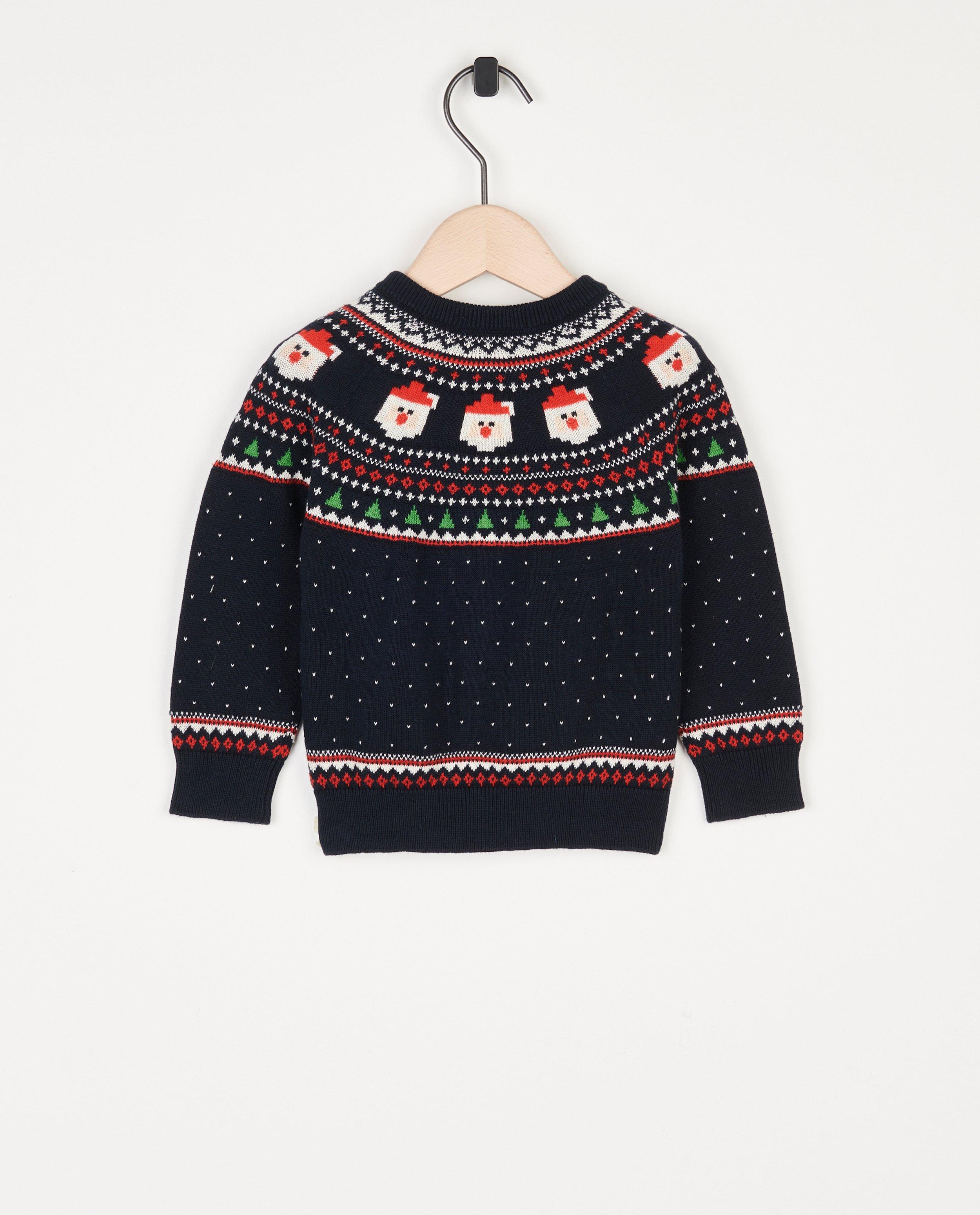 Pulls - Pull de Noël bleu, bébés