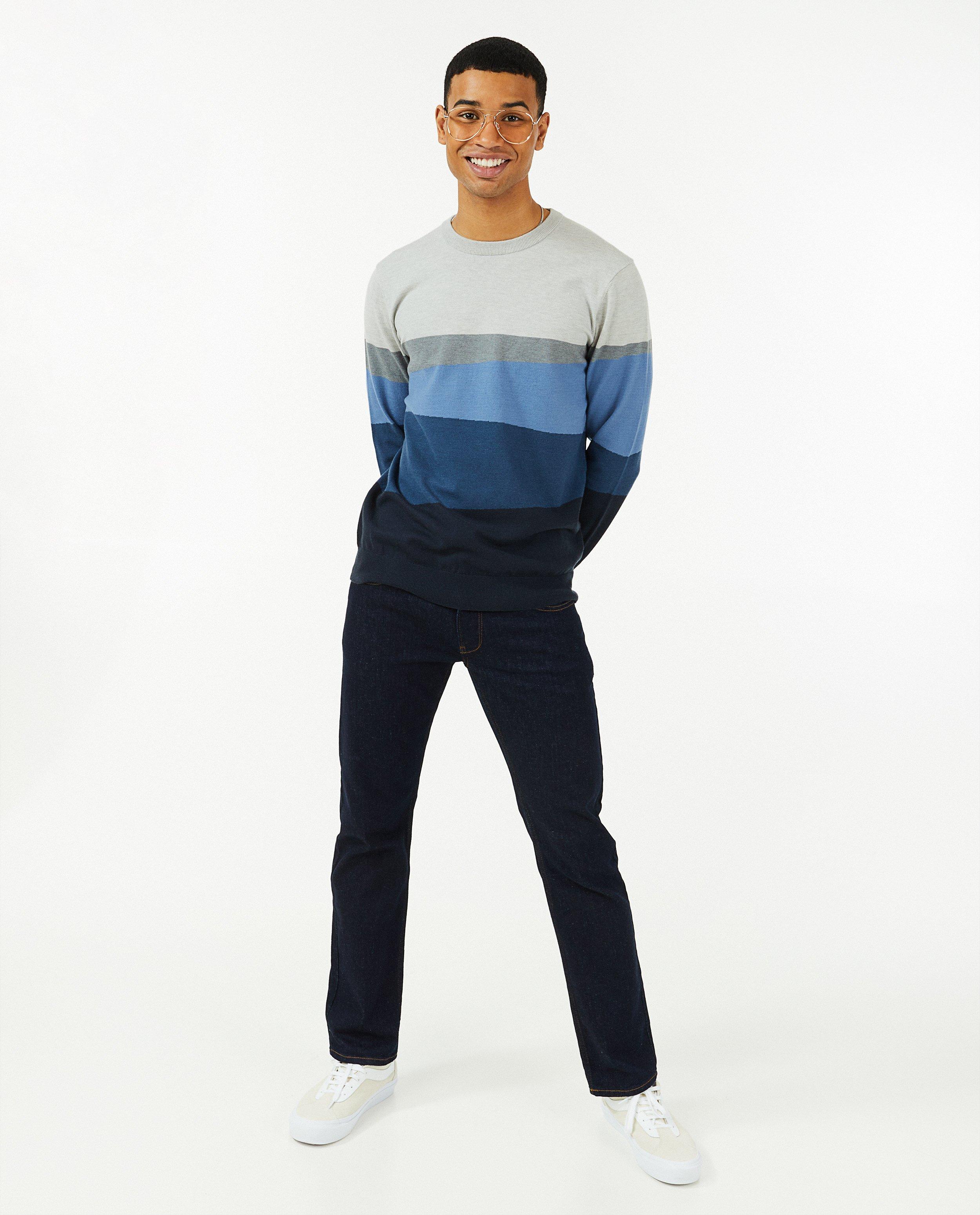 Sweater met strepen, heren - null - Quarterback