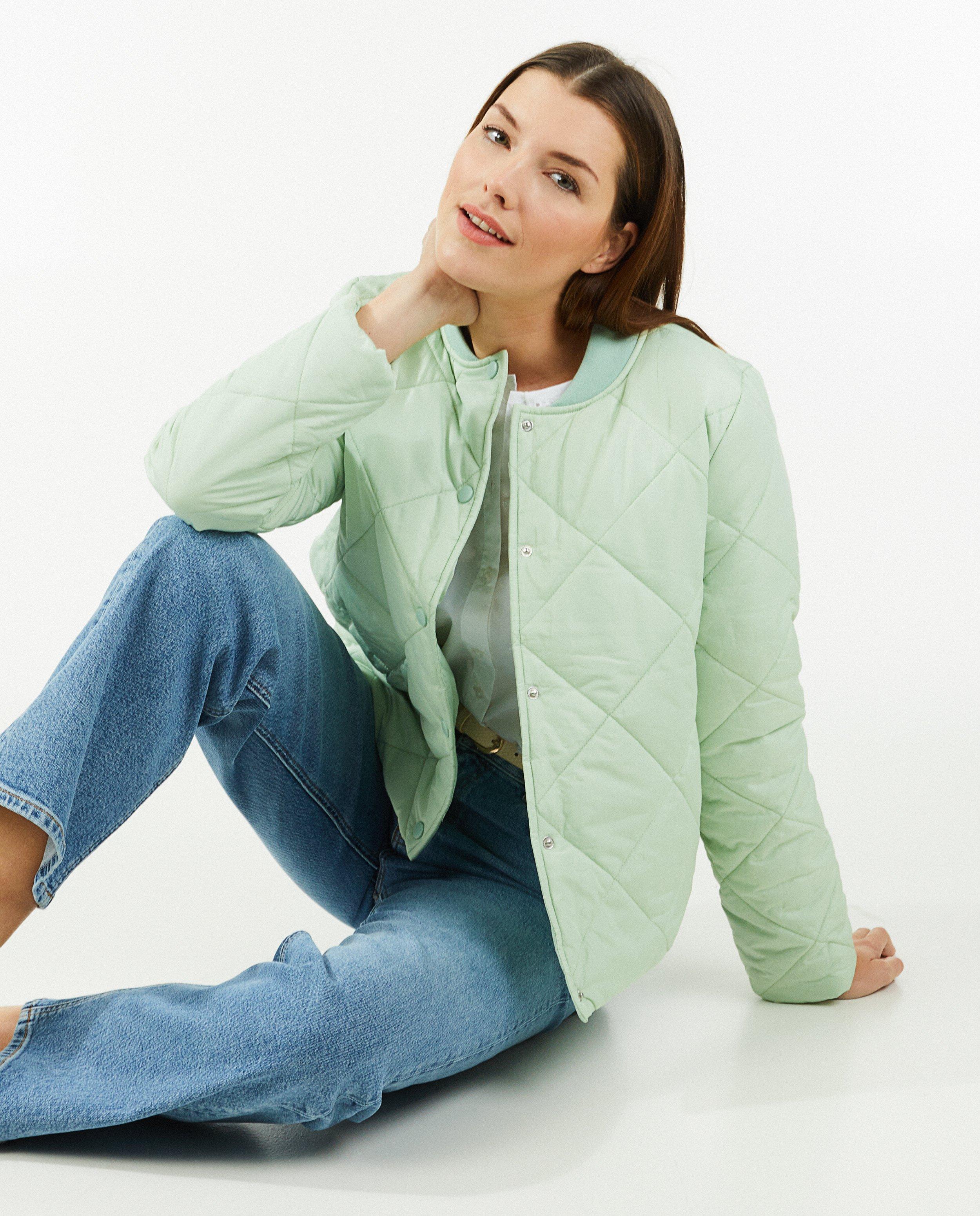 Zomerjassen - Lichtgroen quilted jasje Pieces