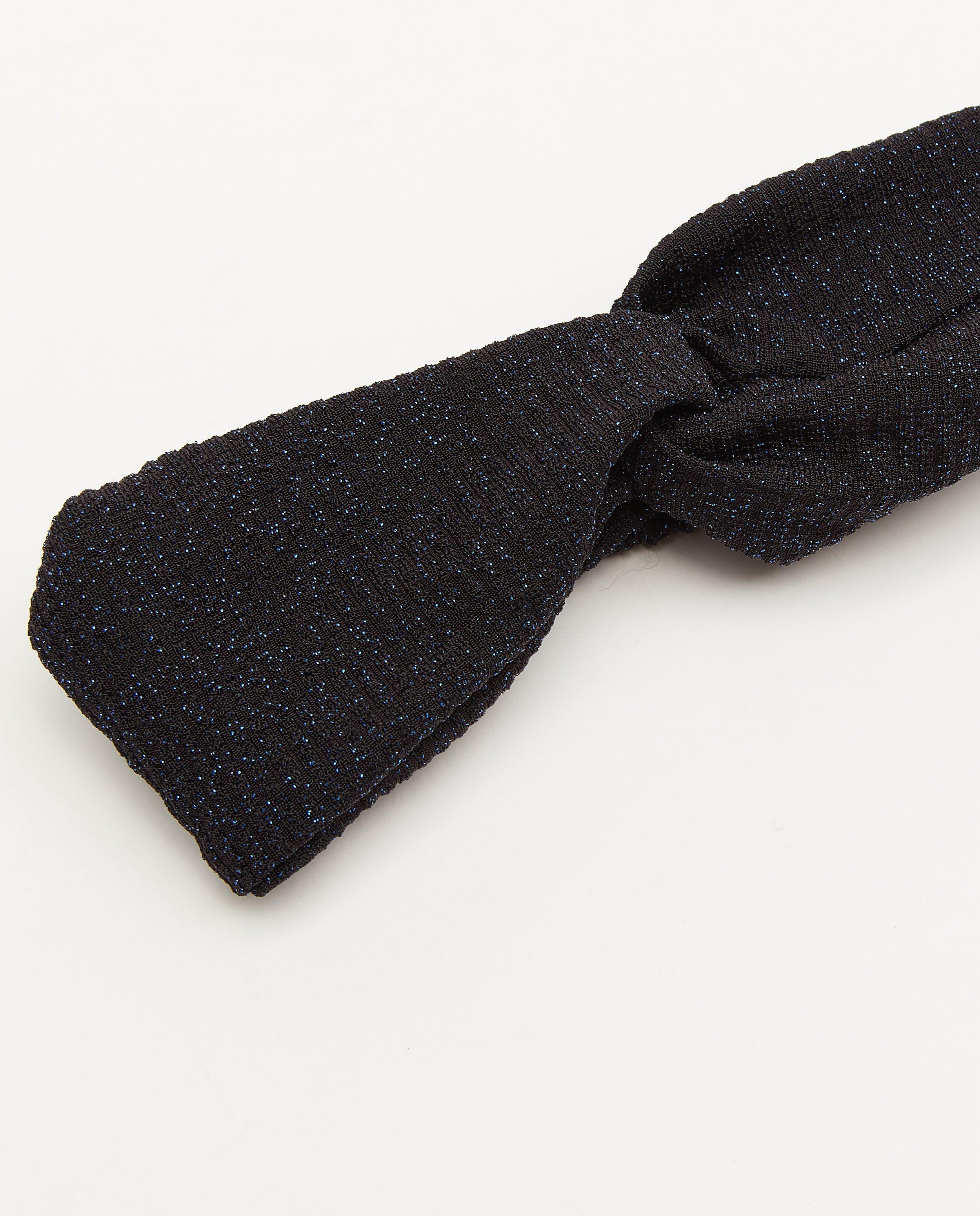 Breigoed - Donkerblauwe haarband met glitter