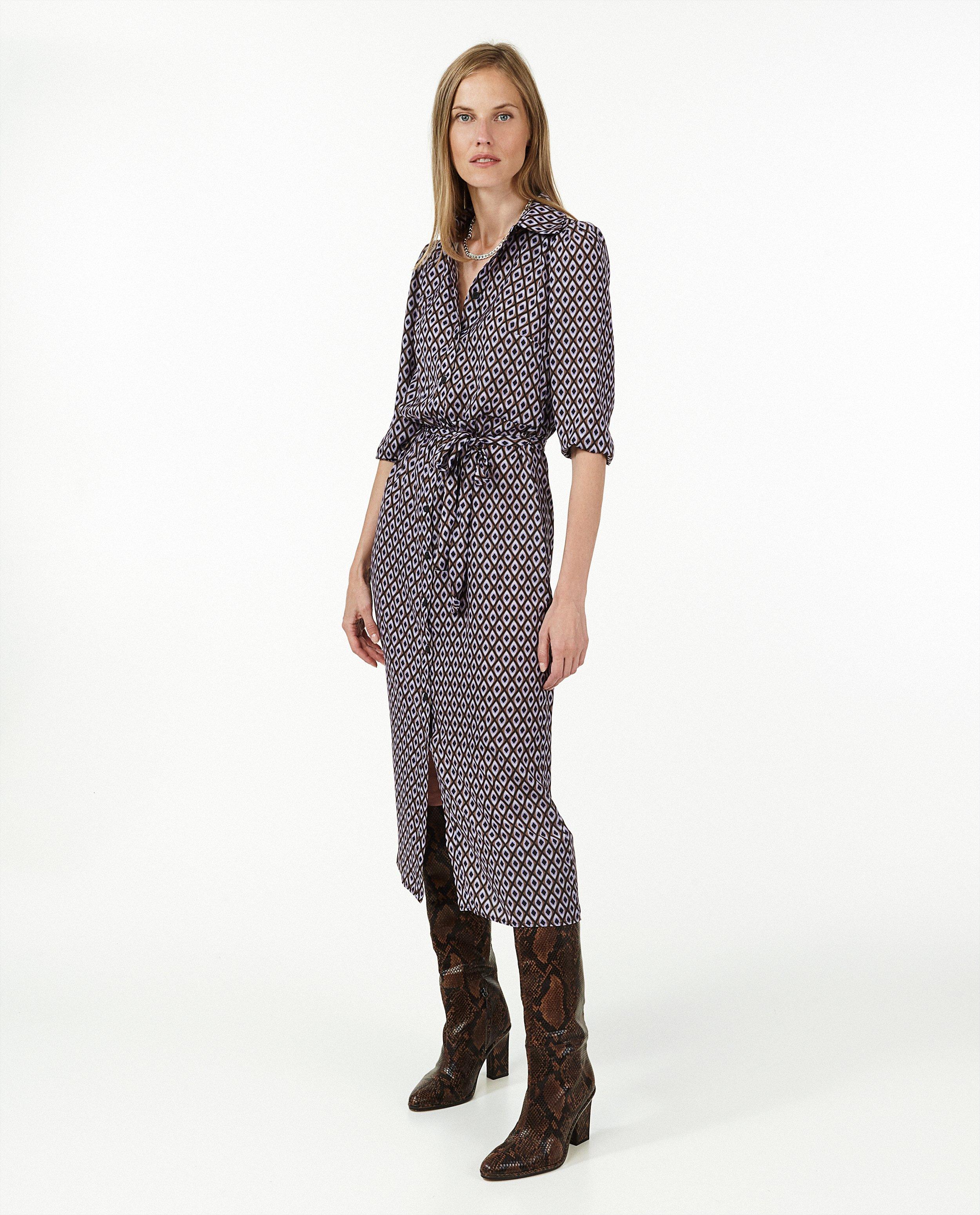 Rokken - Bruine jurk met print Sora