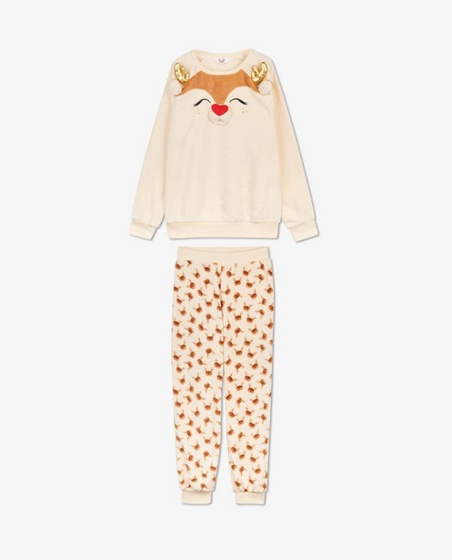 Pyjamas - Pyjama écru avec un renne