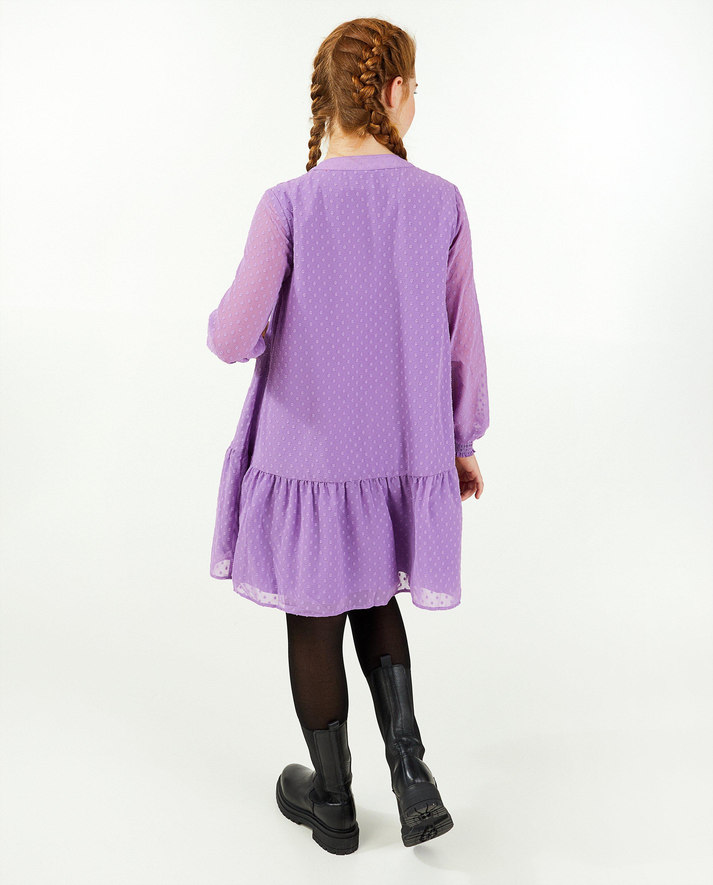 Robes - Robe mauve à pois