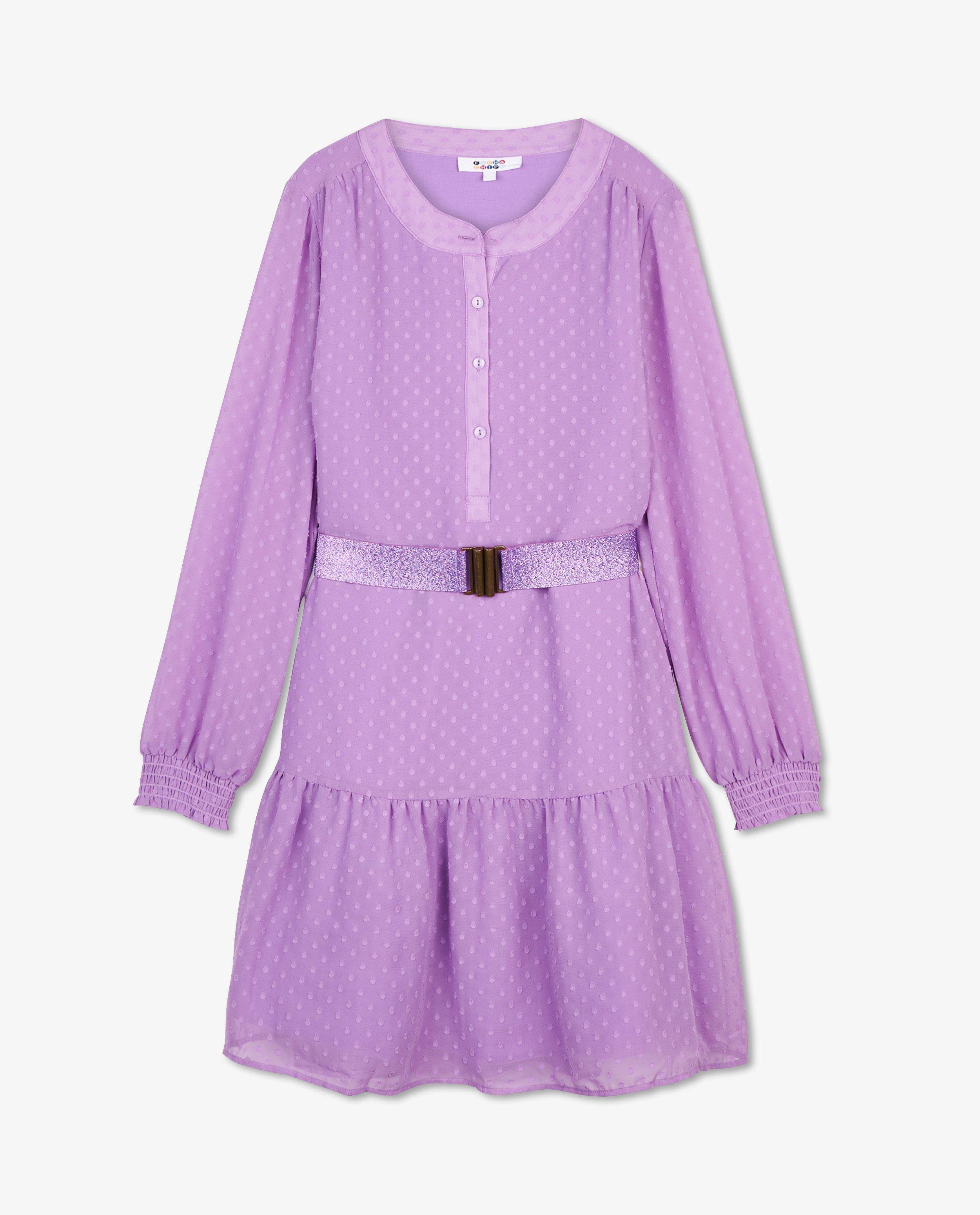 Robes - Robe mauve à pois