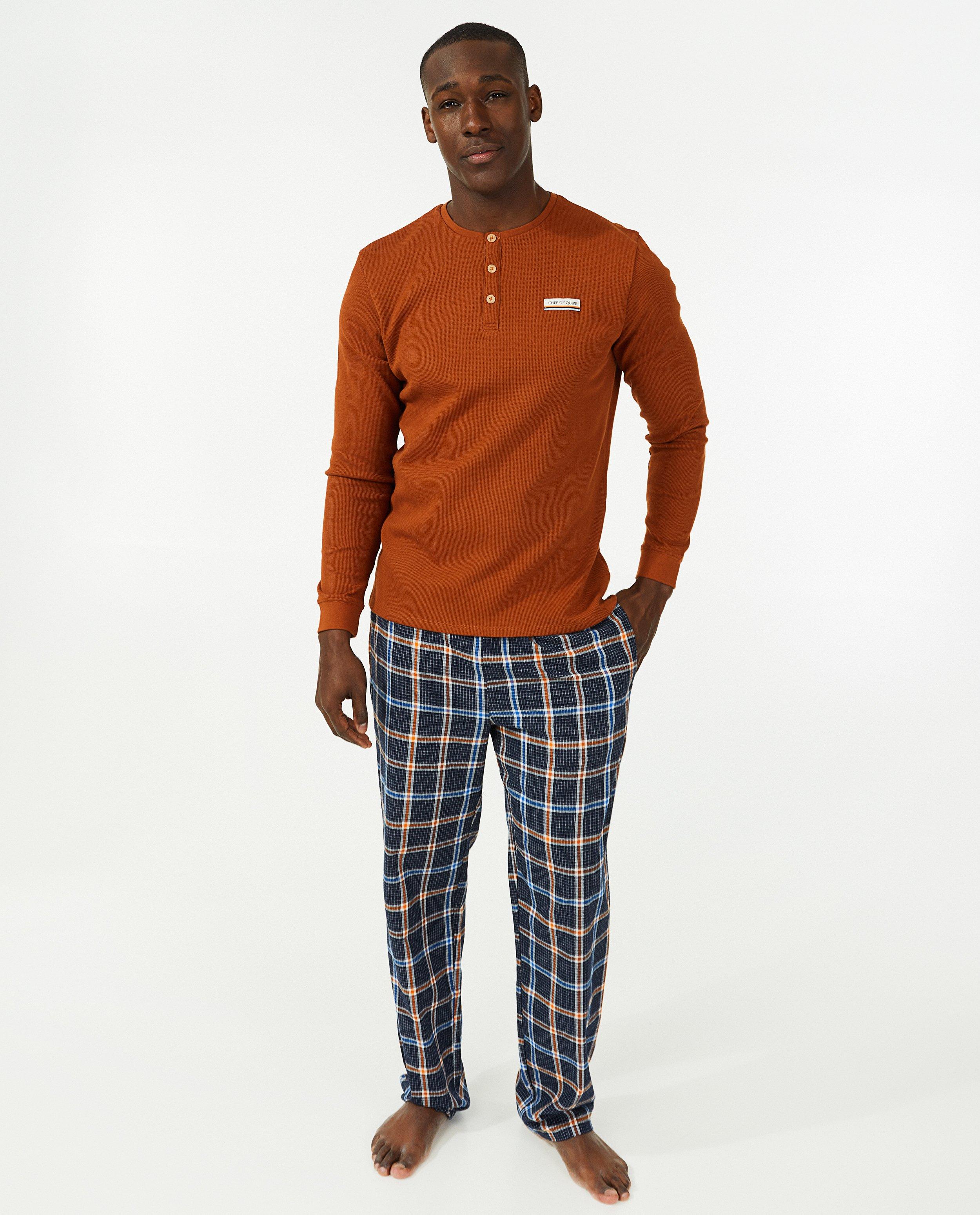 Blauwe pyjamabroek Baptiste, heren - Product Detail - donkerblauw - afbeelding nummer 1