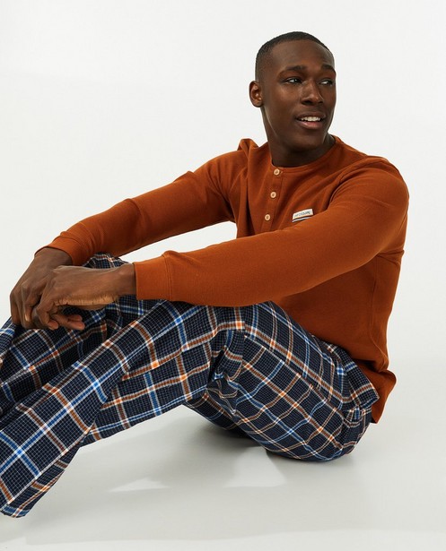Pyjamas - Pantalon de pyjama bleu Baptiste, hommes