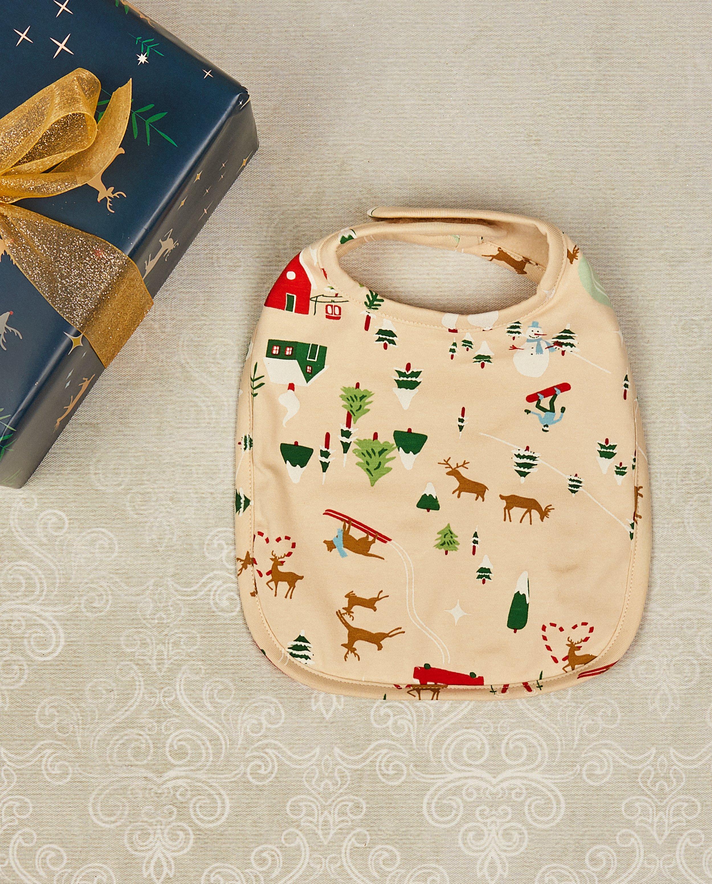 Bavoir de Noël beige unisexe - null - Familystories