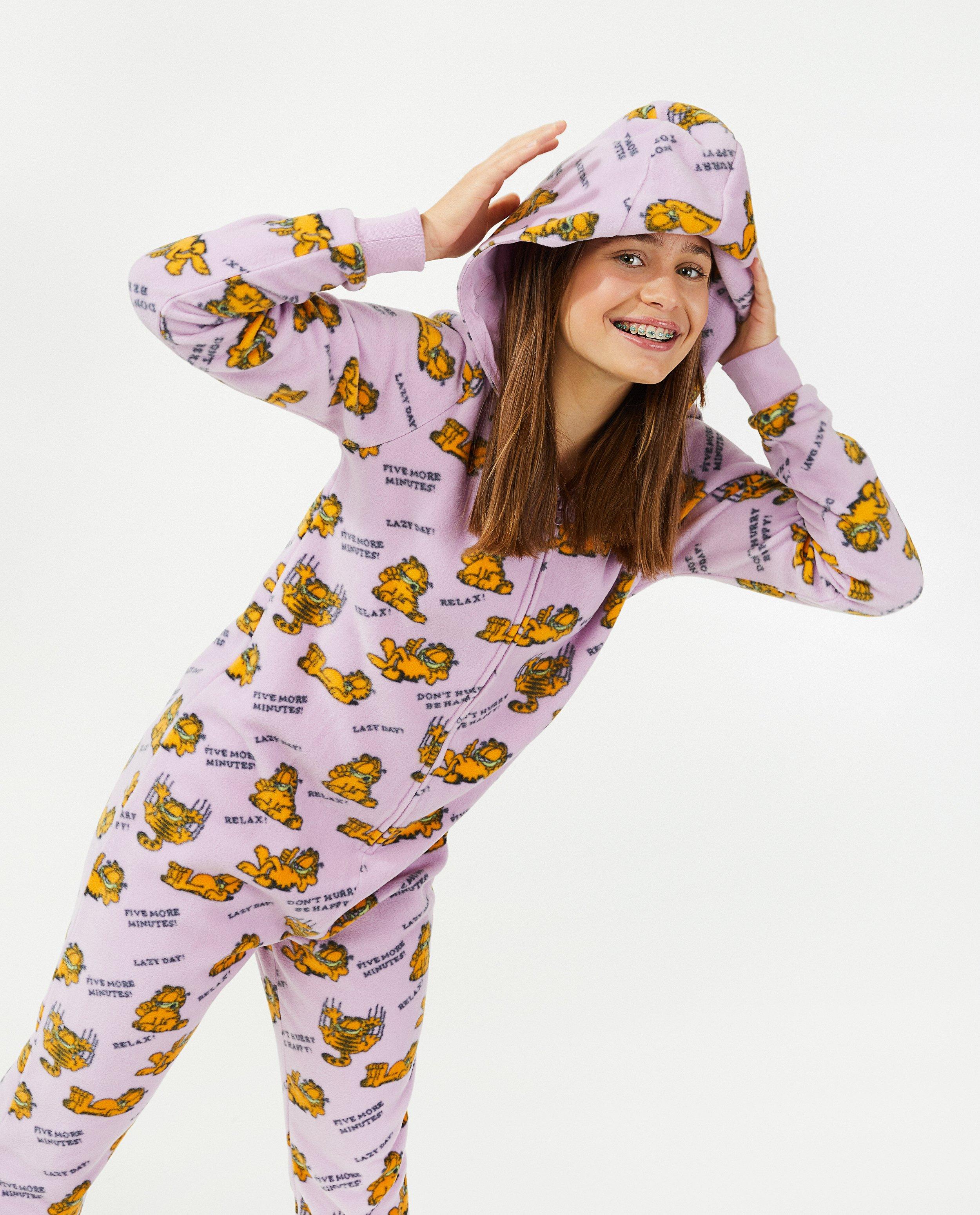 Nachtkleding - Lila Garfield-onesie