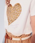 T-shirts - Wit T-shirt met hart Communie