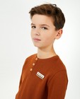 T-shirts - Bruine longsleeve Baptiste, 7-14 jaar