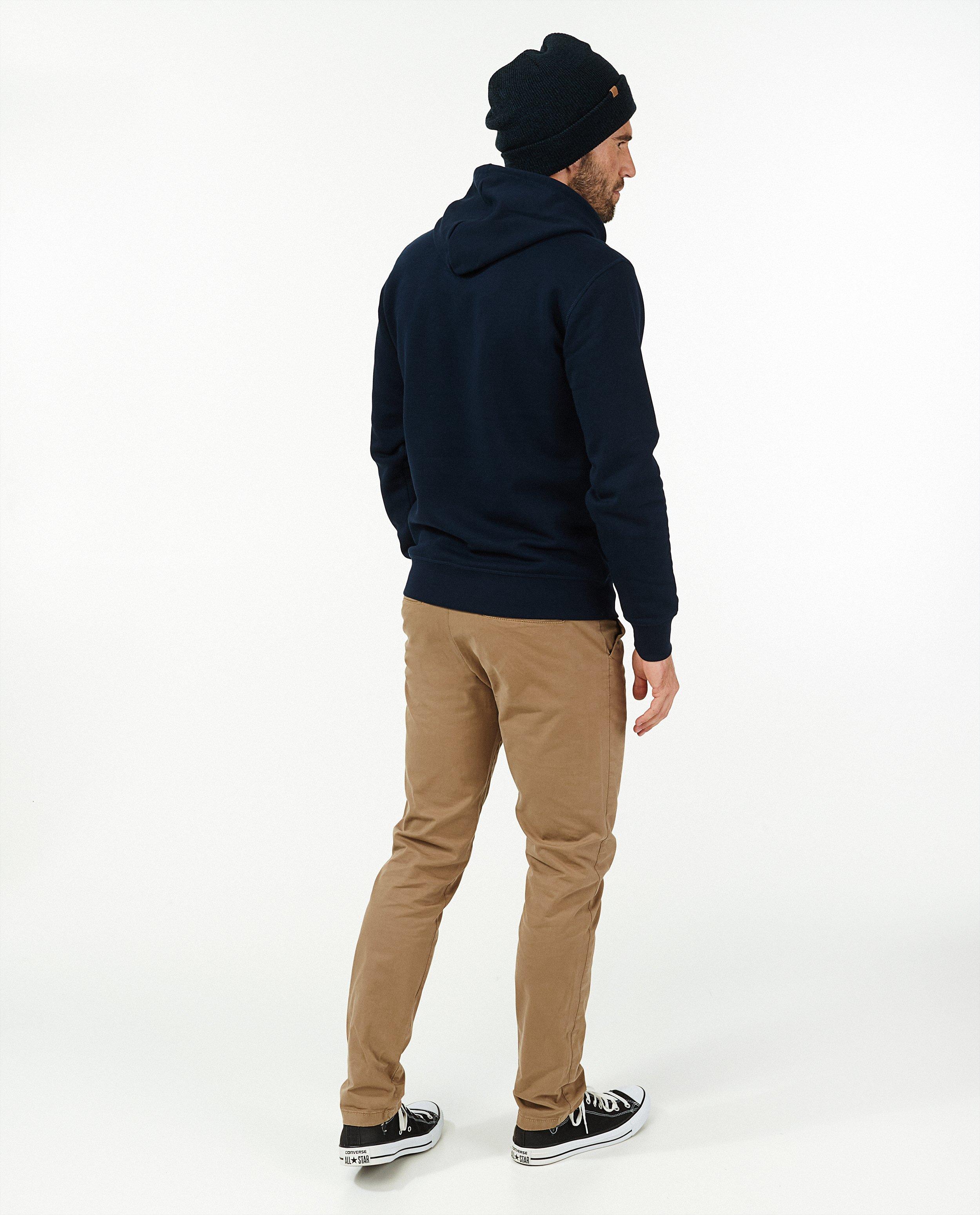 Sweaters - Donkerblauwe hoodie met print Vive le vélo
