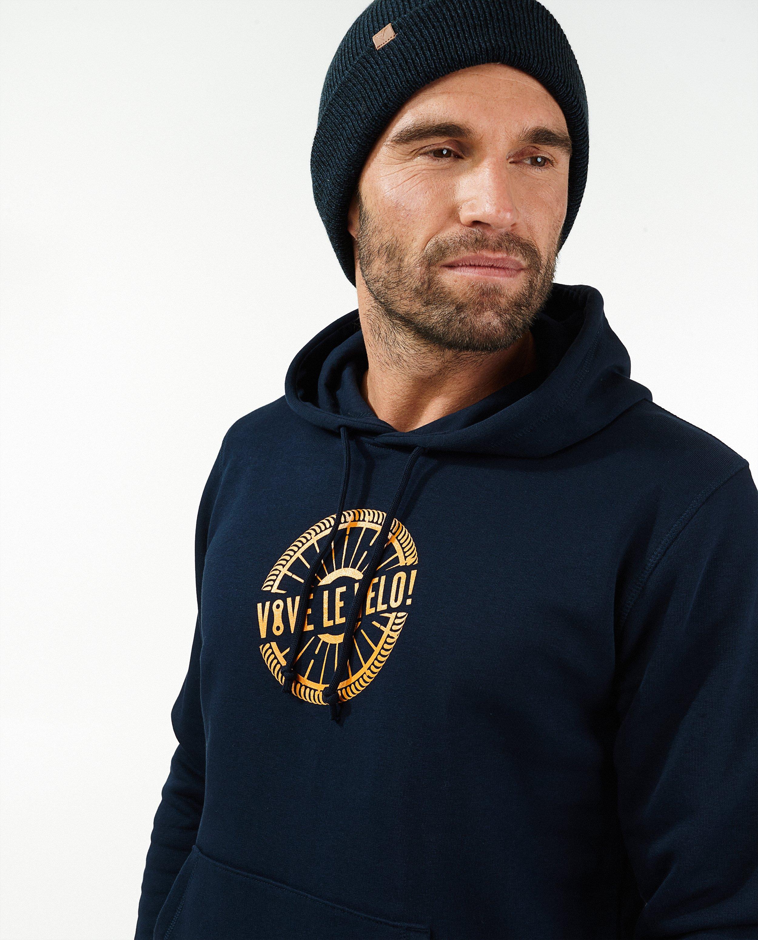Sweats - Hoodie bleu foncé à imprimé Vive le vélo