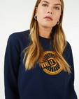 Sweaters - Donkerblauwe sweater met print Vive le vélo