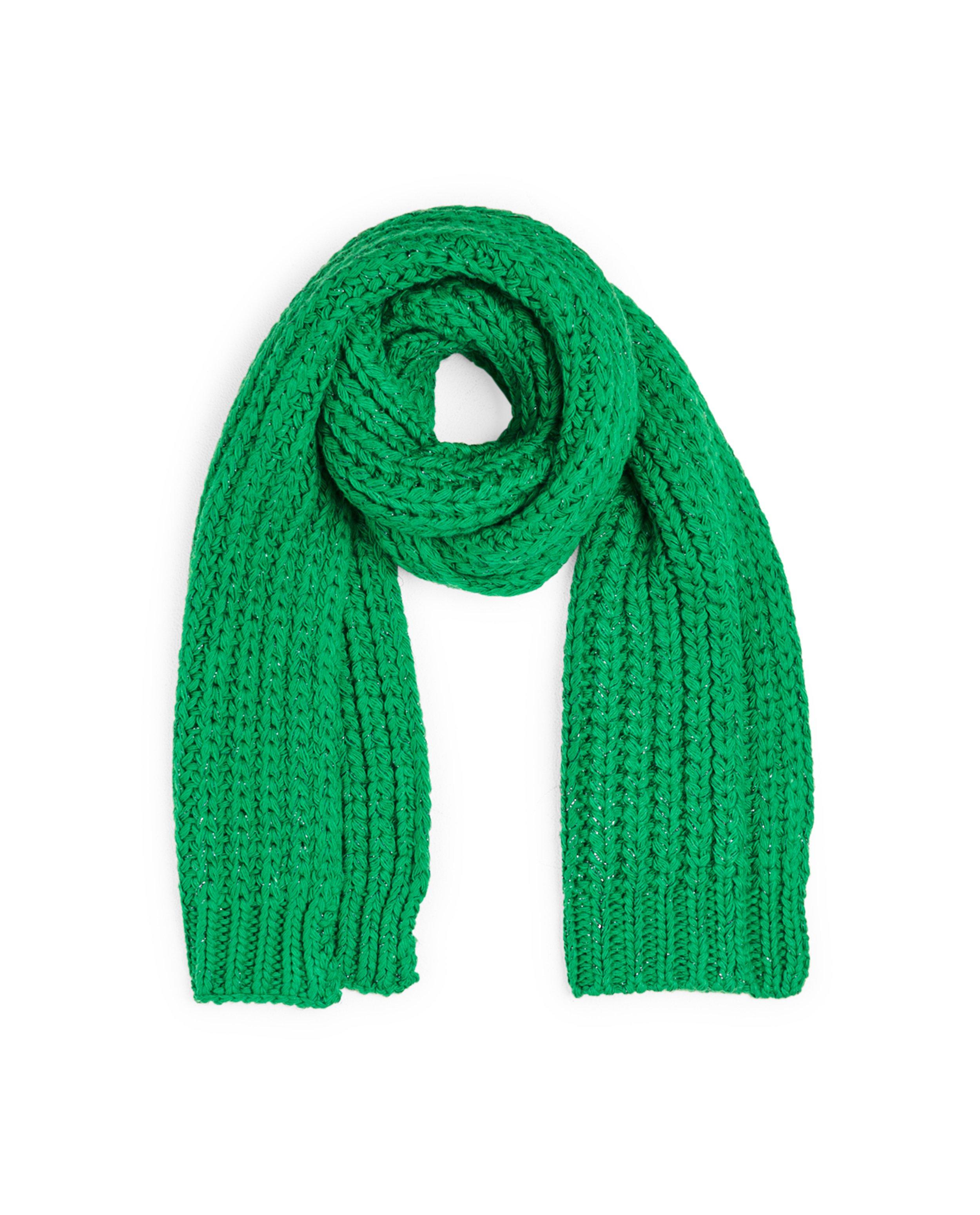 Groene sjaal met metaaldraad CKS - met rib - CKS