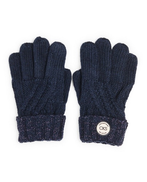 Blauwe handschoenen met metaaldraad CKS - van fijne brei - CKS