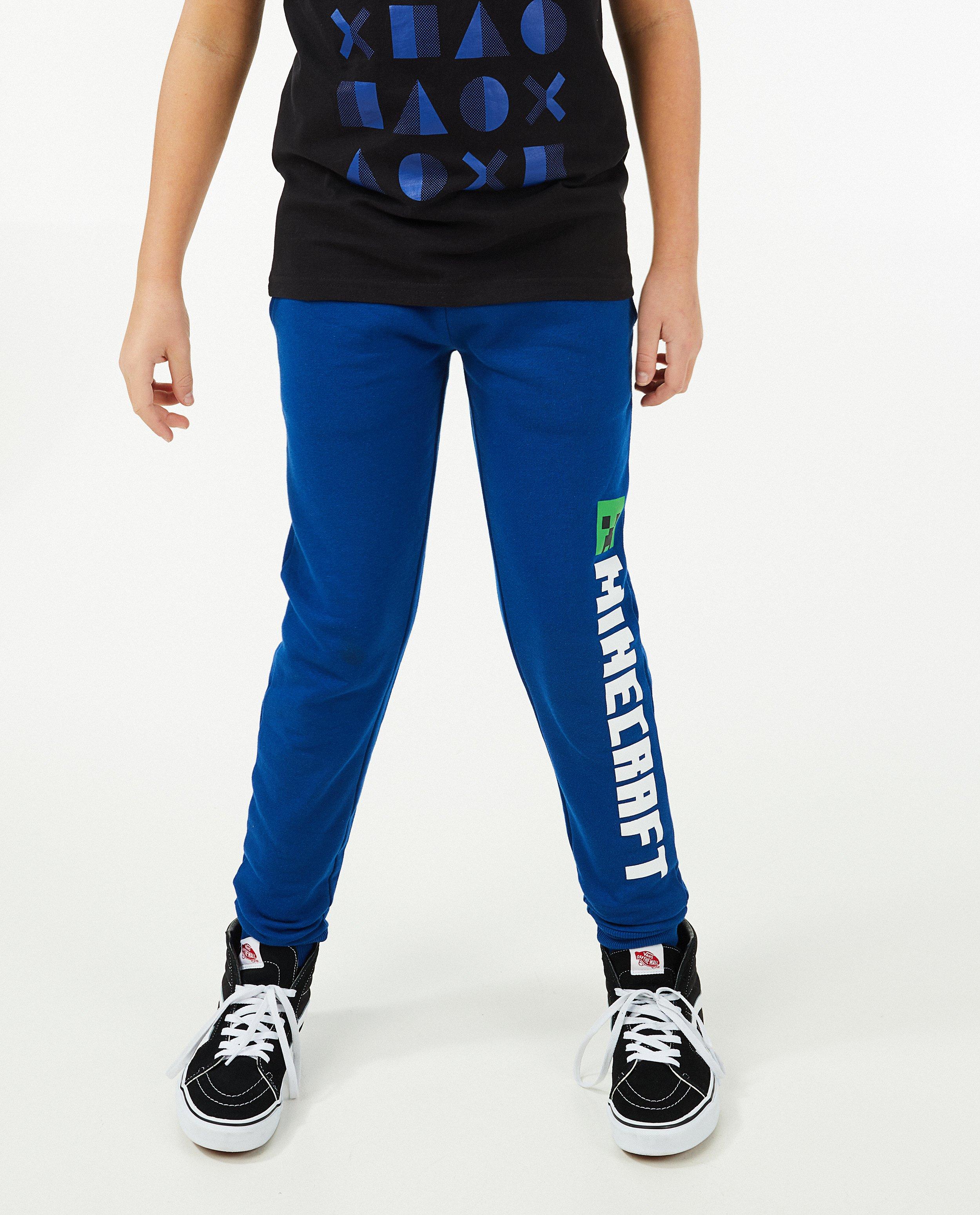 Pantalons - Jogger bleu Minecraft