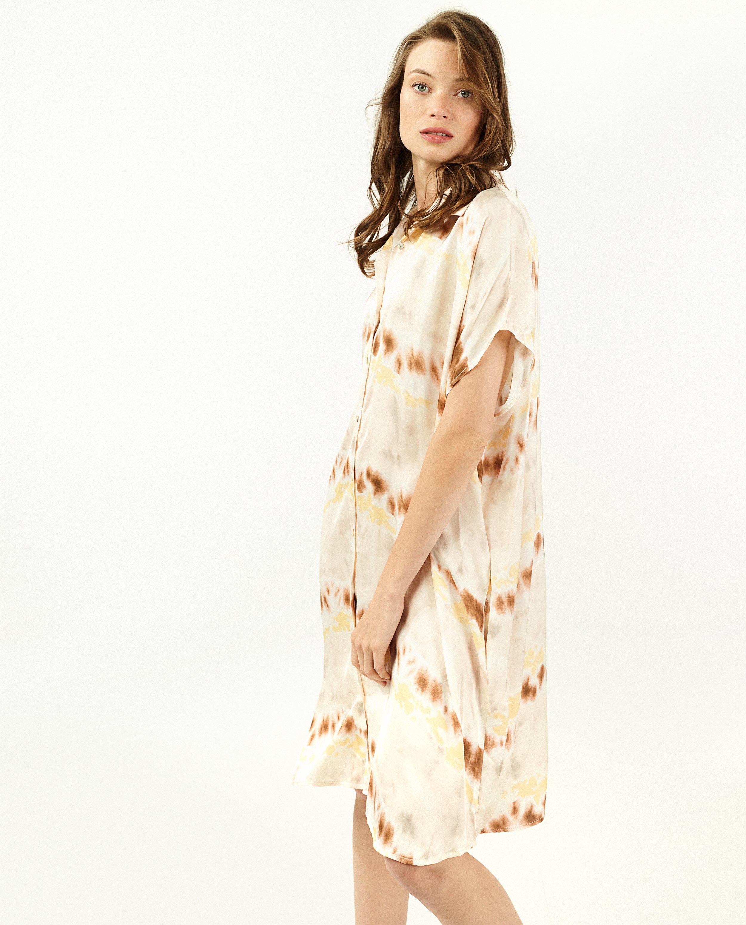Oversized hemdjurk met tie dye met zakken Paris JBC Belgie Belgie