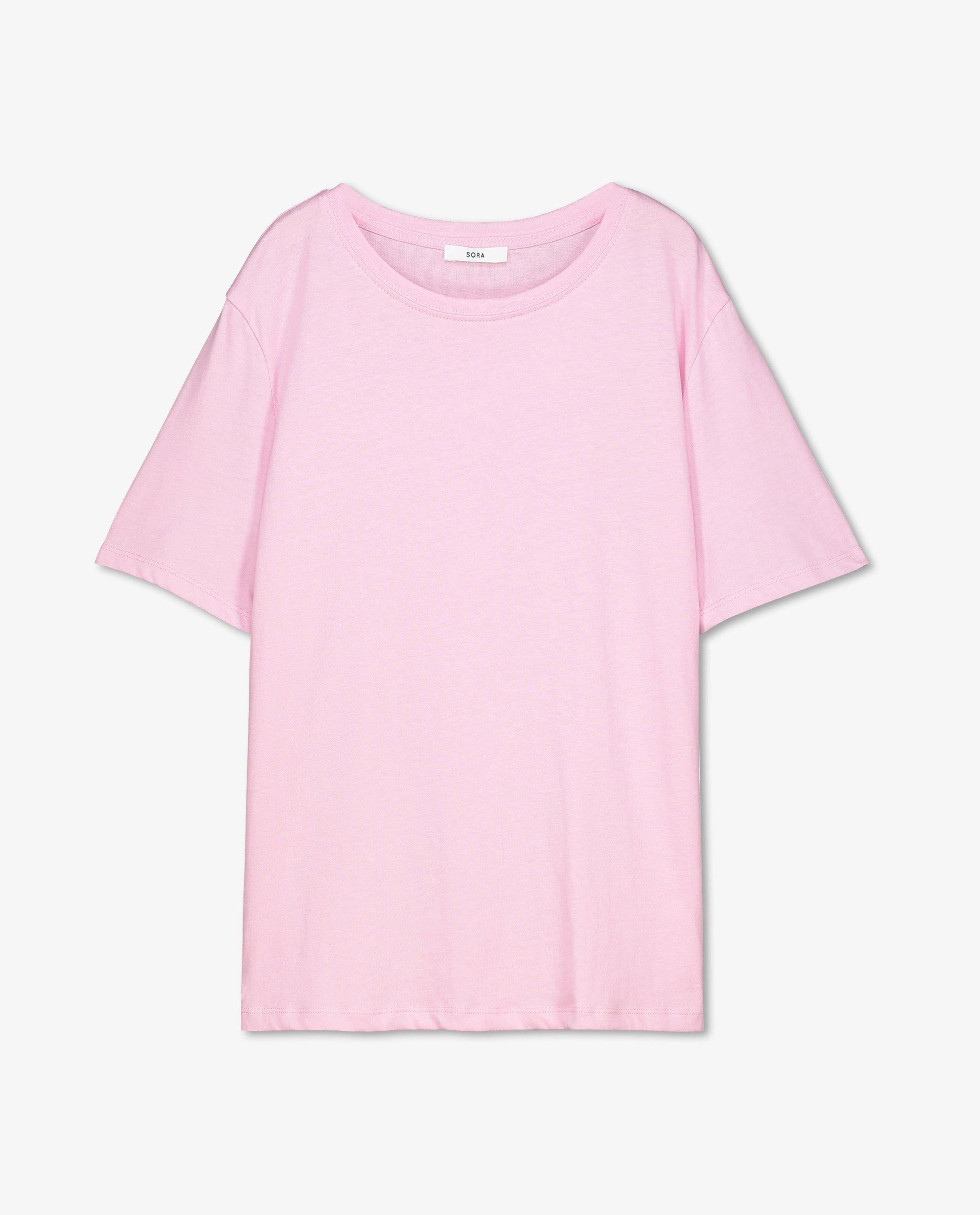 T-shirts - Roze biokatoenen T-shirt Sora