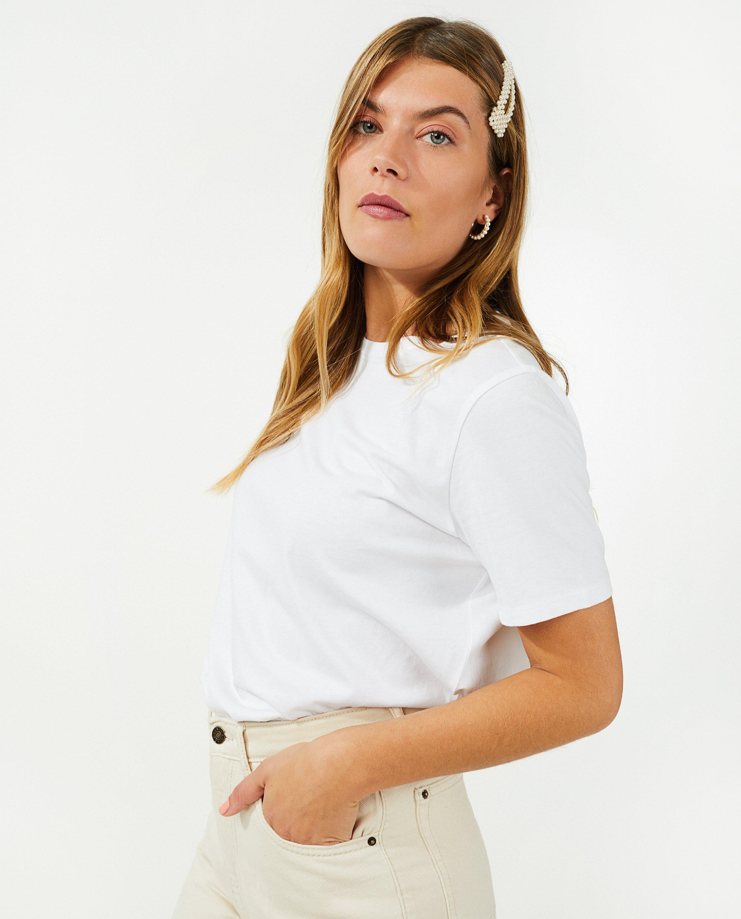 T-shirts - Roze biokatoenen T-shirt Sora