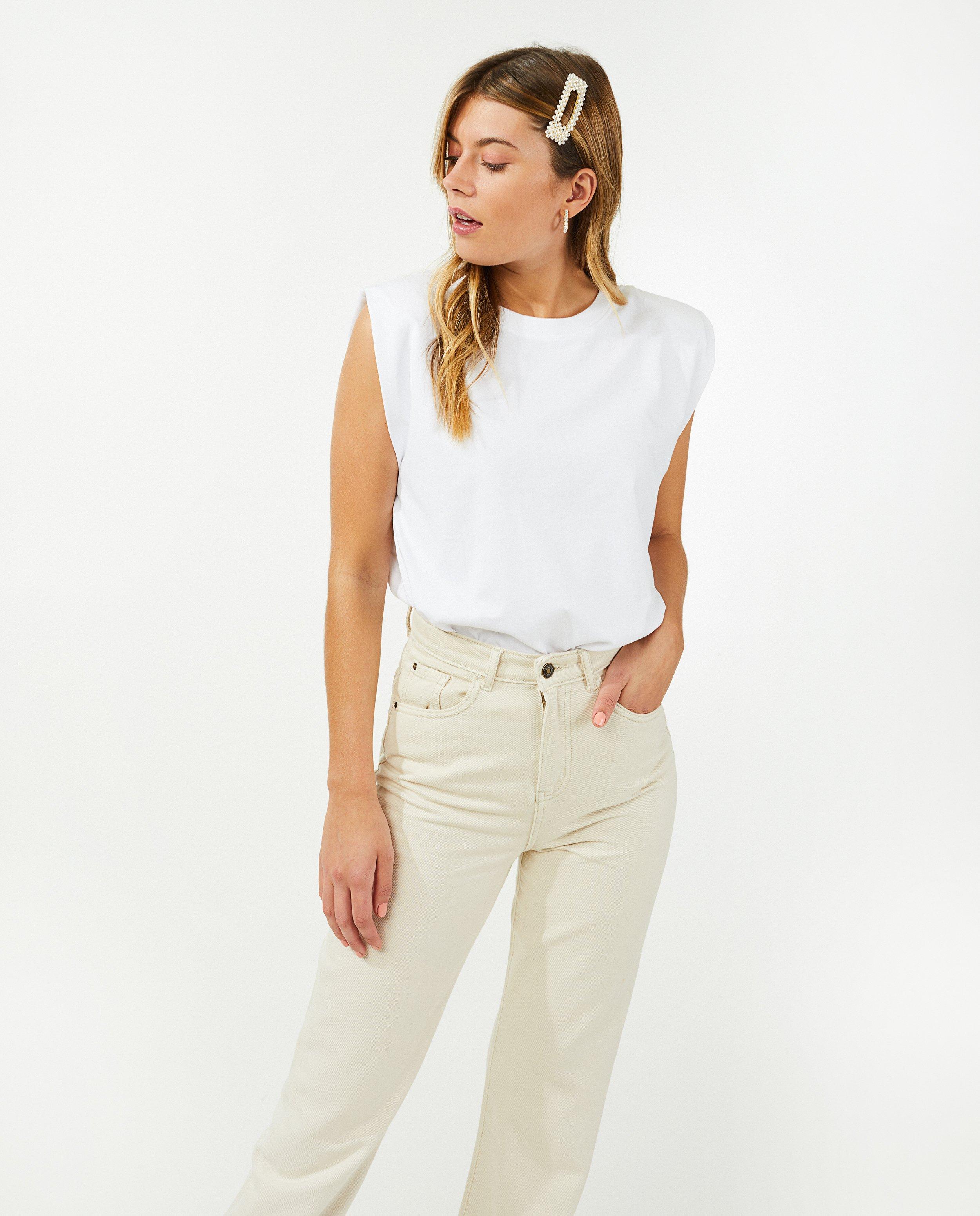 T-shirts - Top met schoudervulling Sora