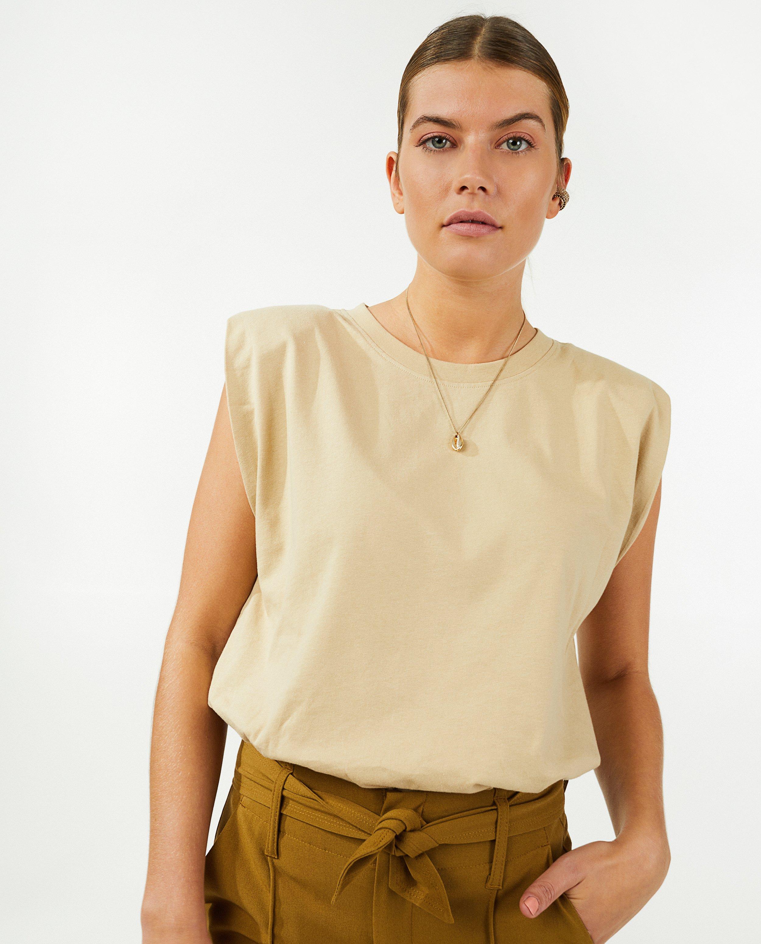 T-shirts - Top met schoudervulling Sora
