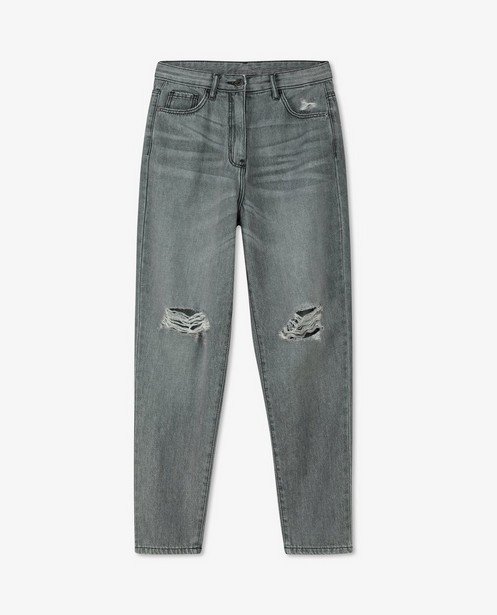 Jeans - Donkergrijze mom jeans Renee