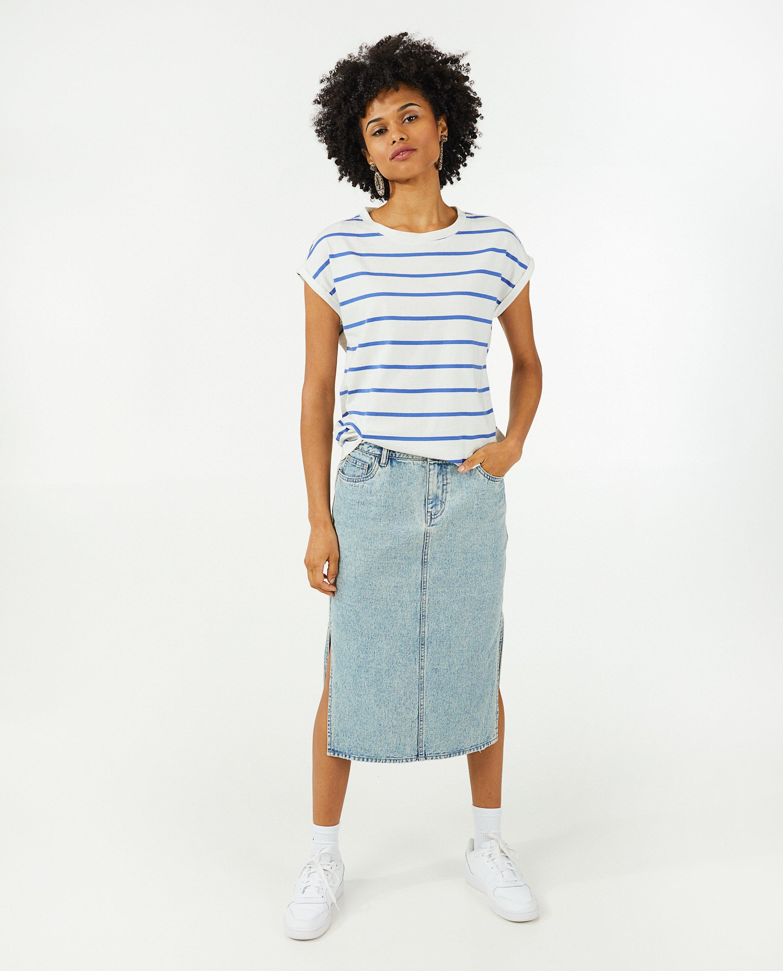 Wit T-shirt met strepen Sora - null - Sora