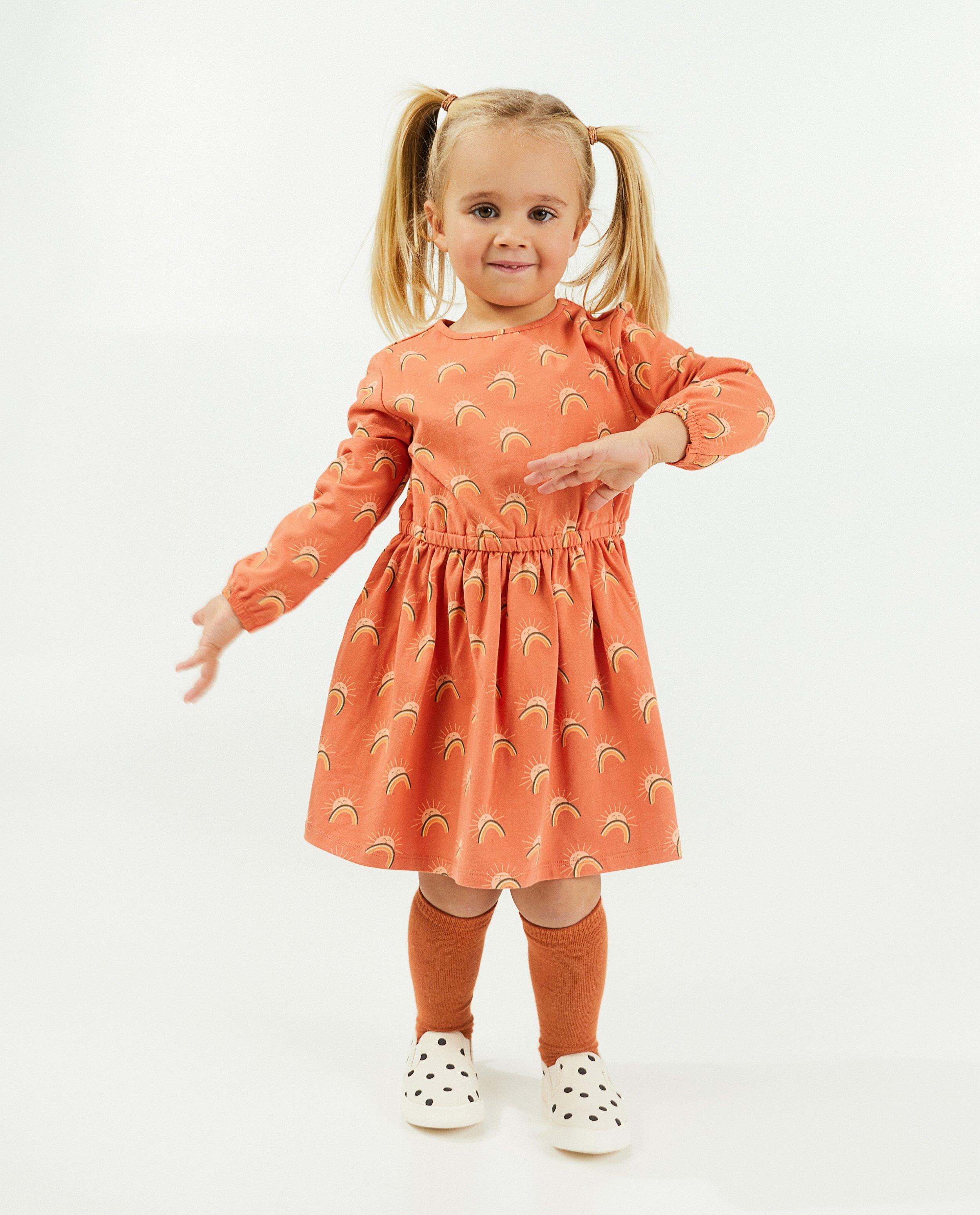 Oranje jurk met print Milla Star JBC Belgie Belgie