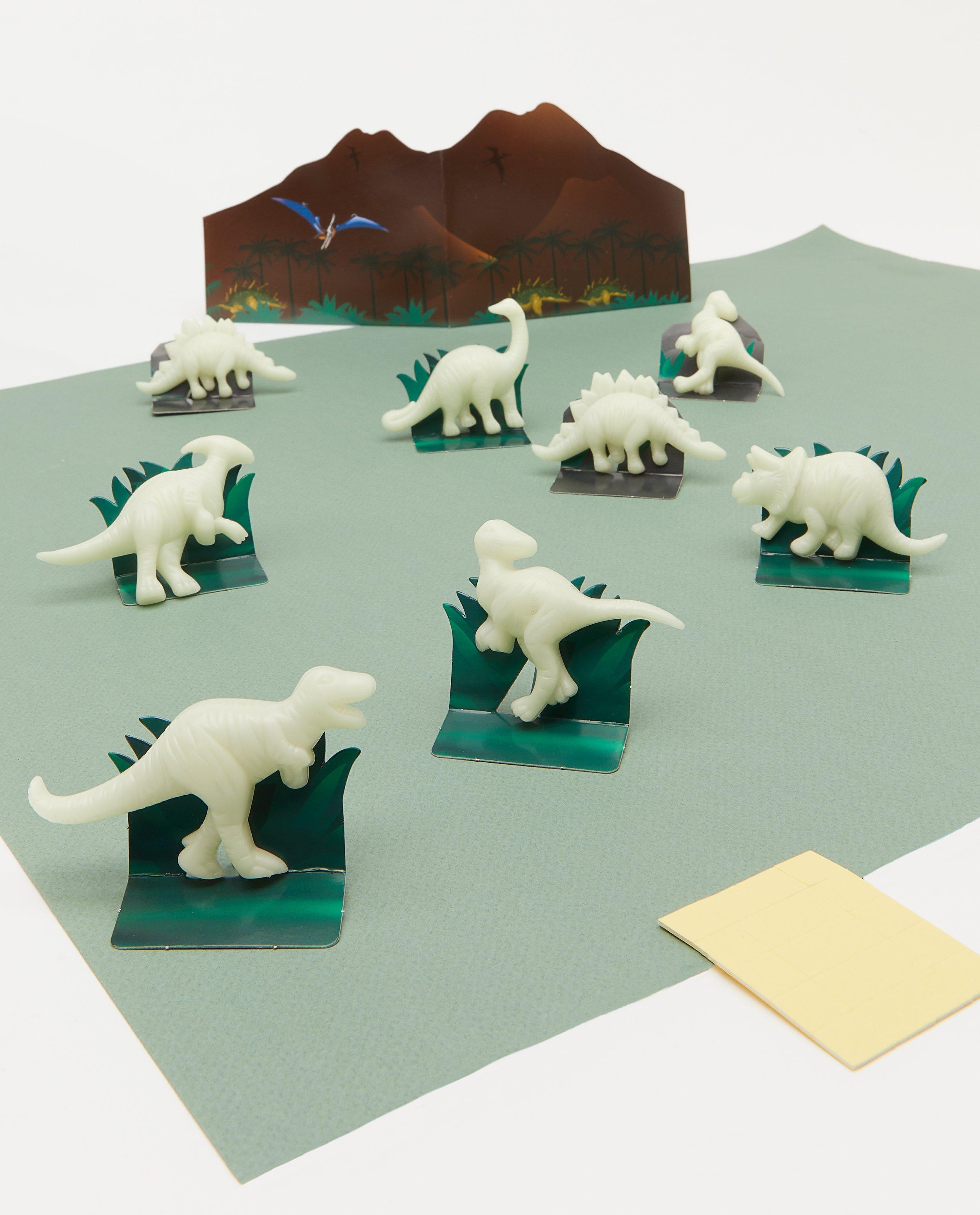 Gadgets - Set van 8 3D glow in the dark dino's
