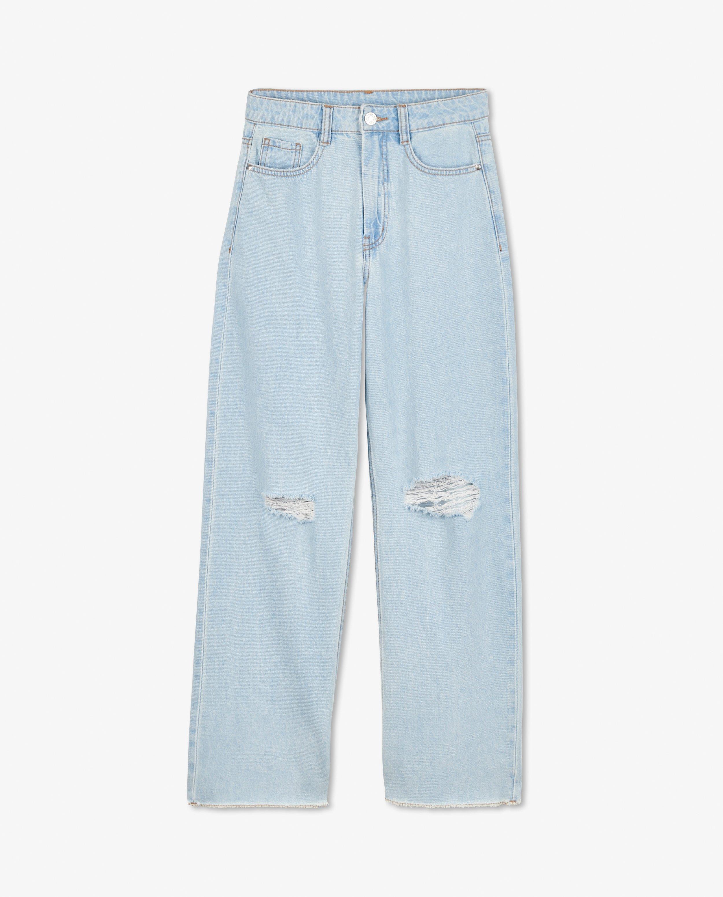Jeans - Lichtblauwe jeans, flared fit