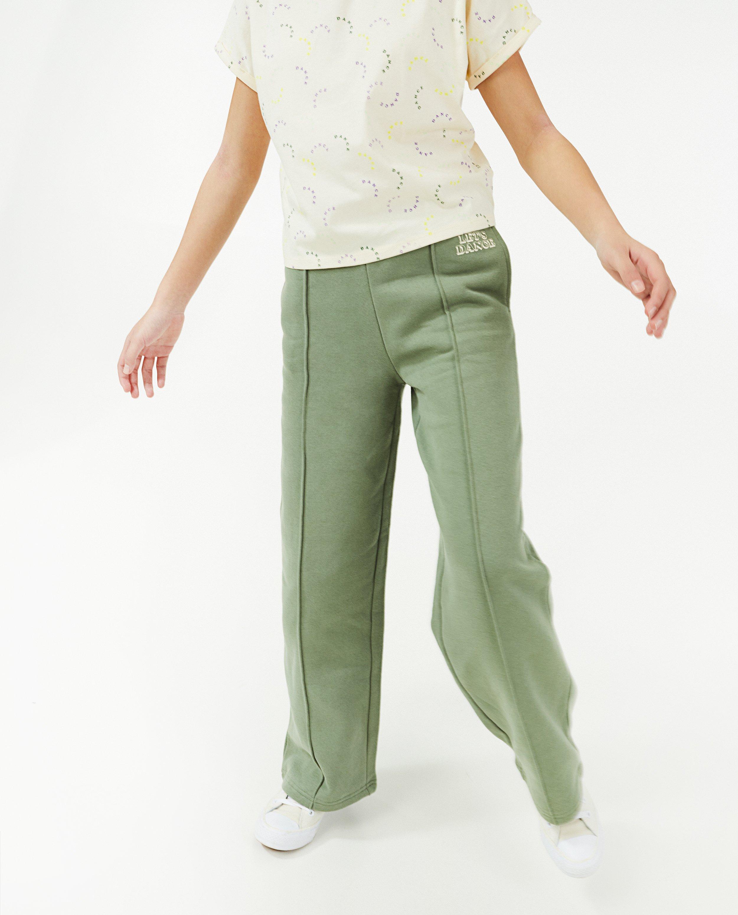 Broeken - Groene jogger met print