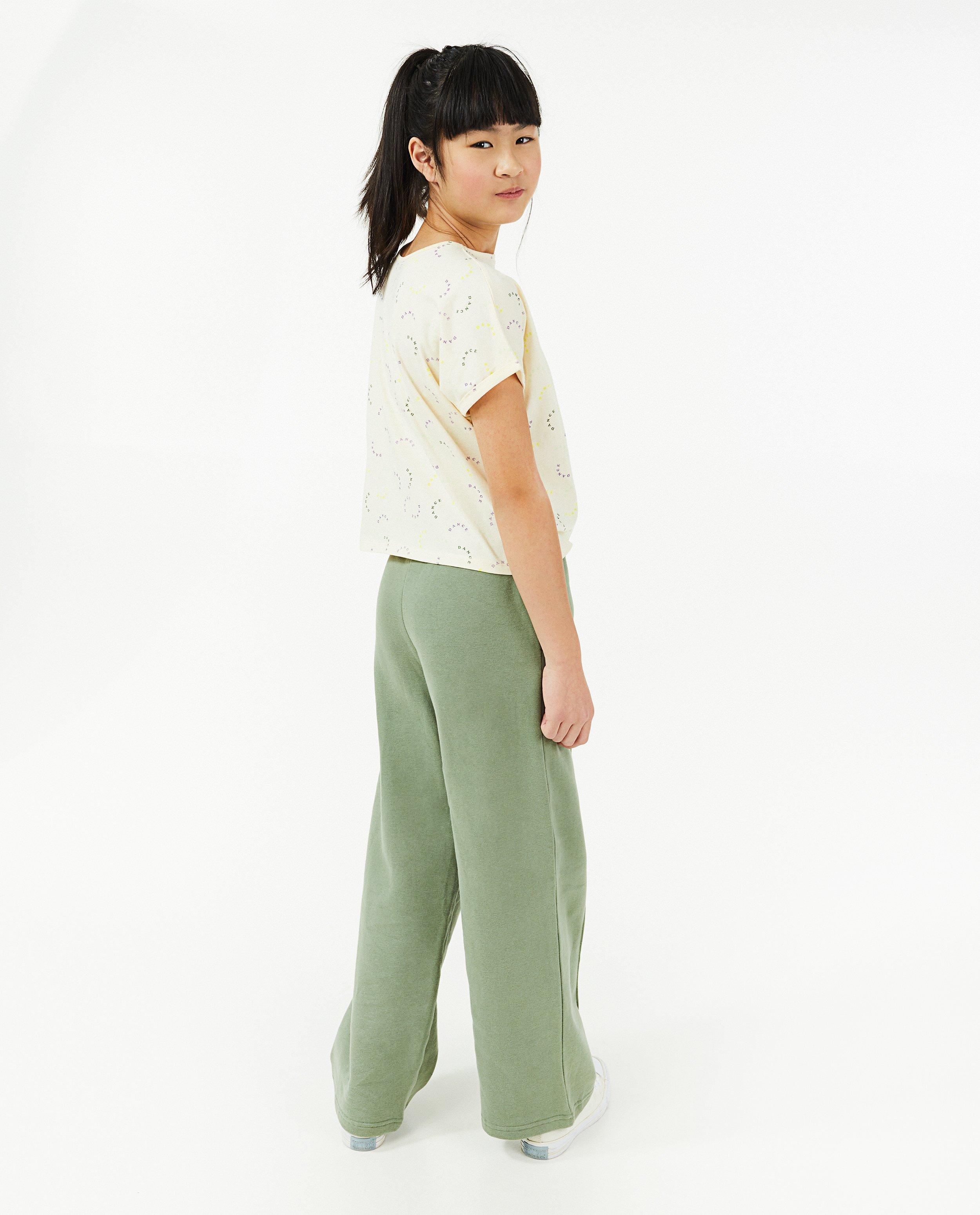 Broeken - Groene jogger met print