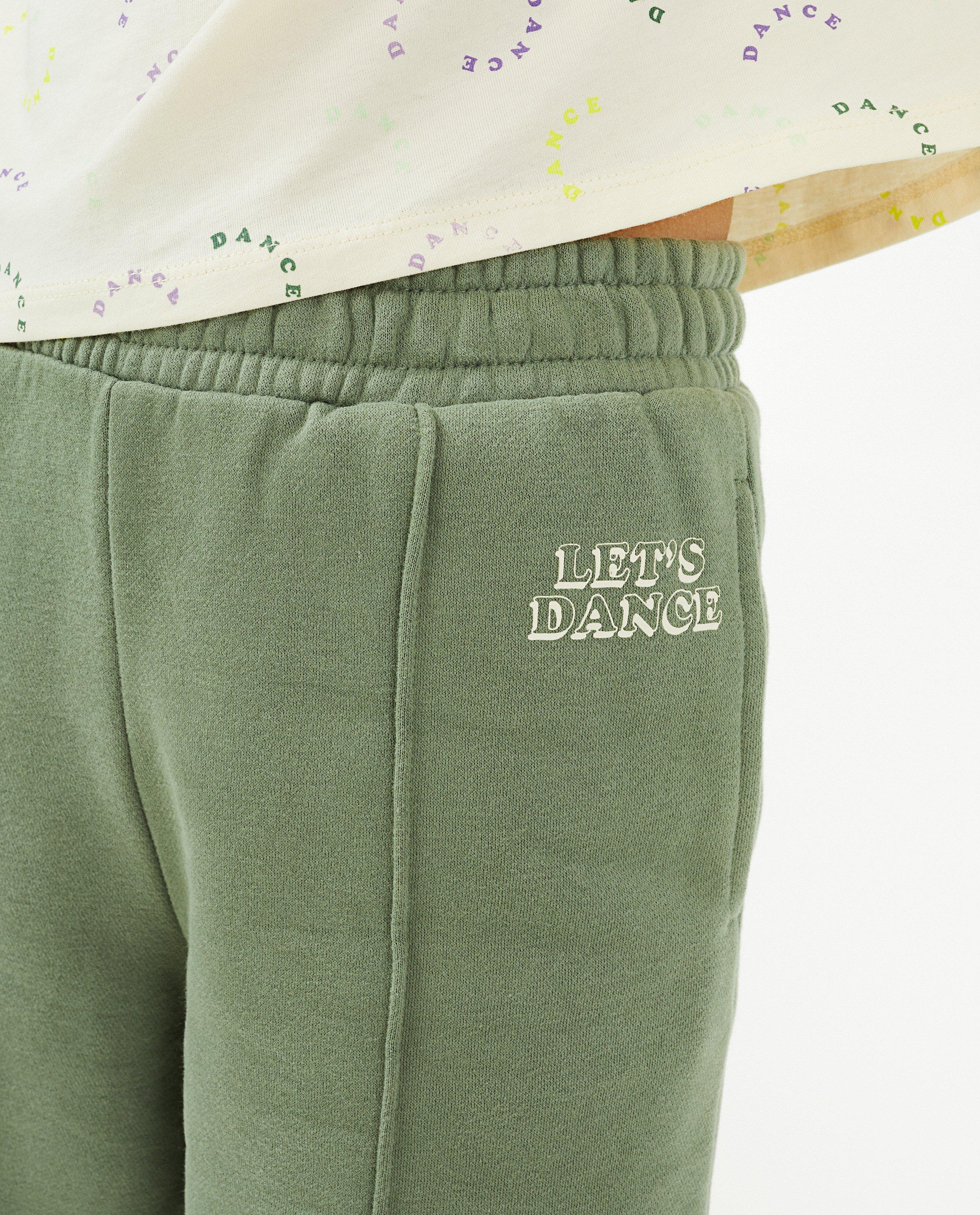 Broeken - Groene jogger met print