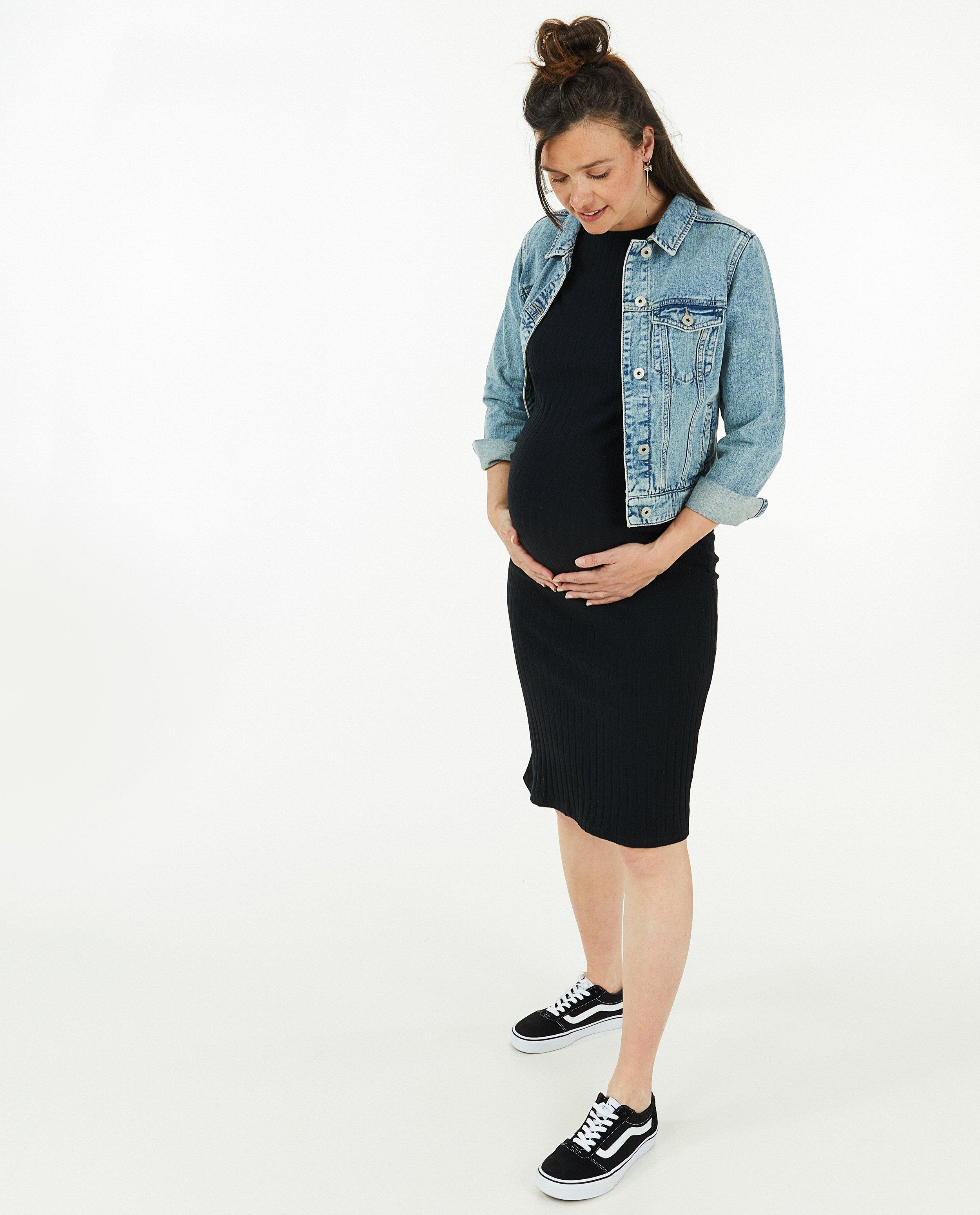 Robe côtelée noire Atelier Maman - null - Joli Ronde