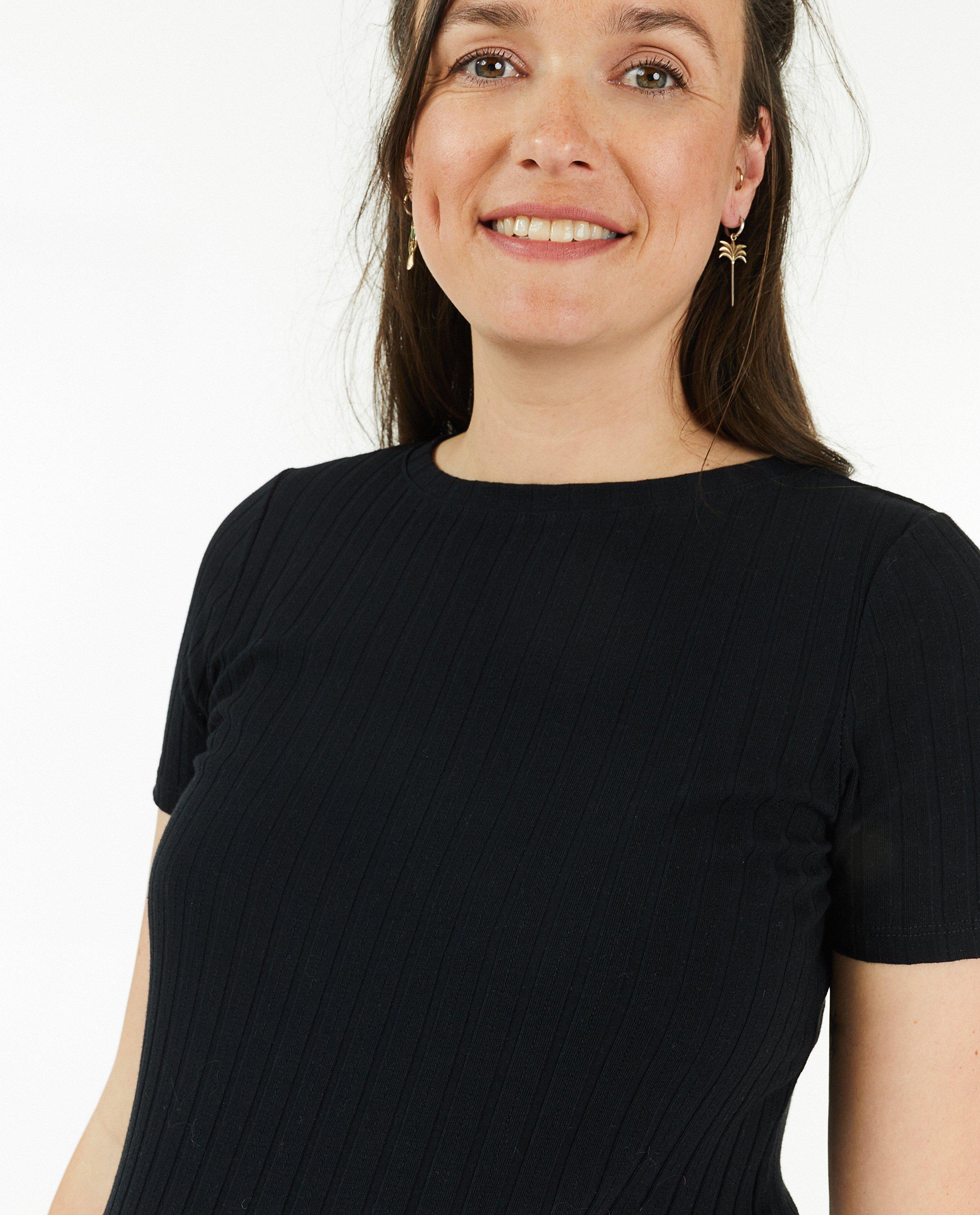 Kleedjes - Zwarte ribjurk Atelier Maman